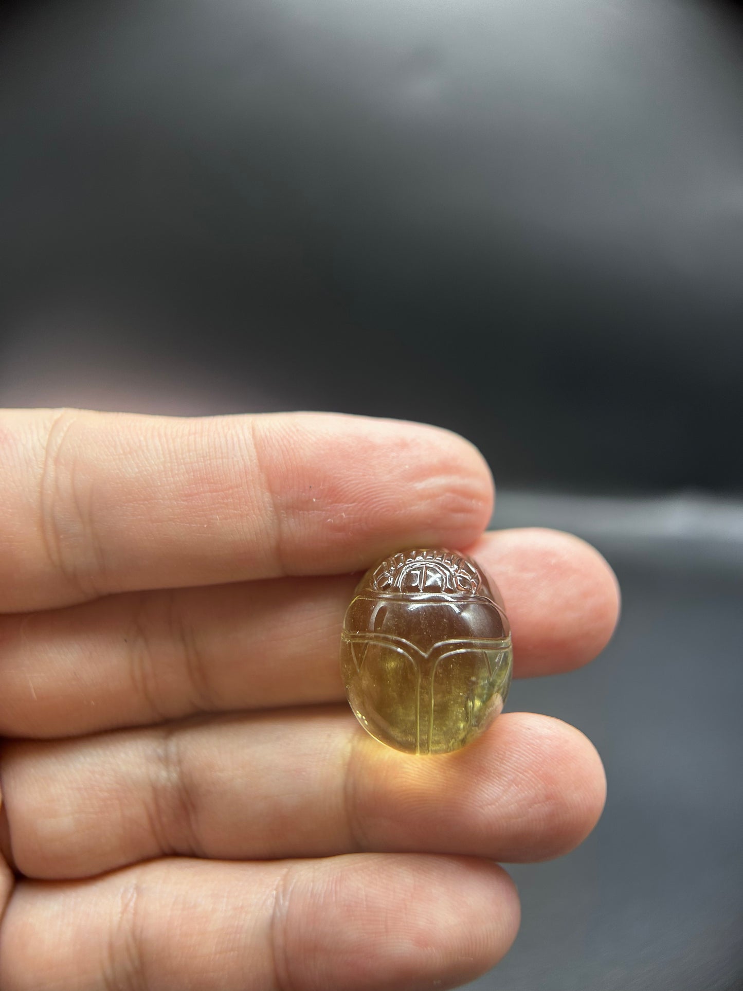 Libyan Desert Glass Scarab Ornament – Handcrafted Egyptian Amulet for Protection & Rebirth 20*18mm