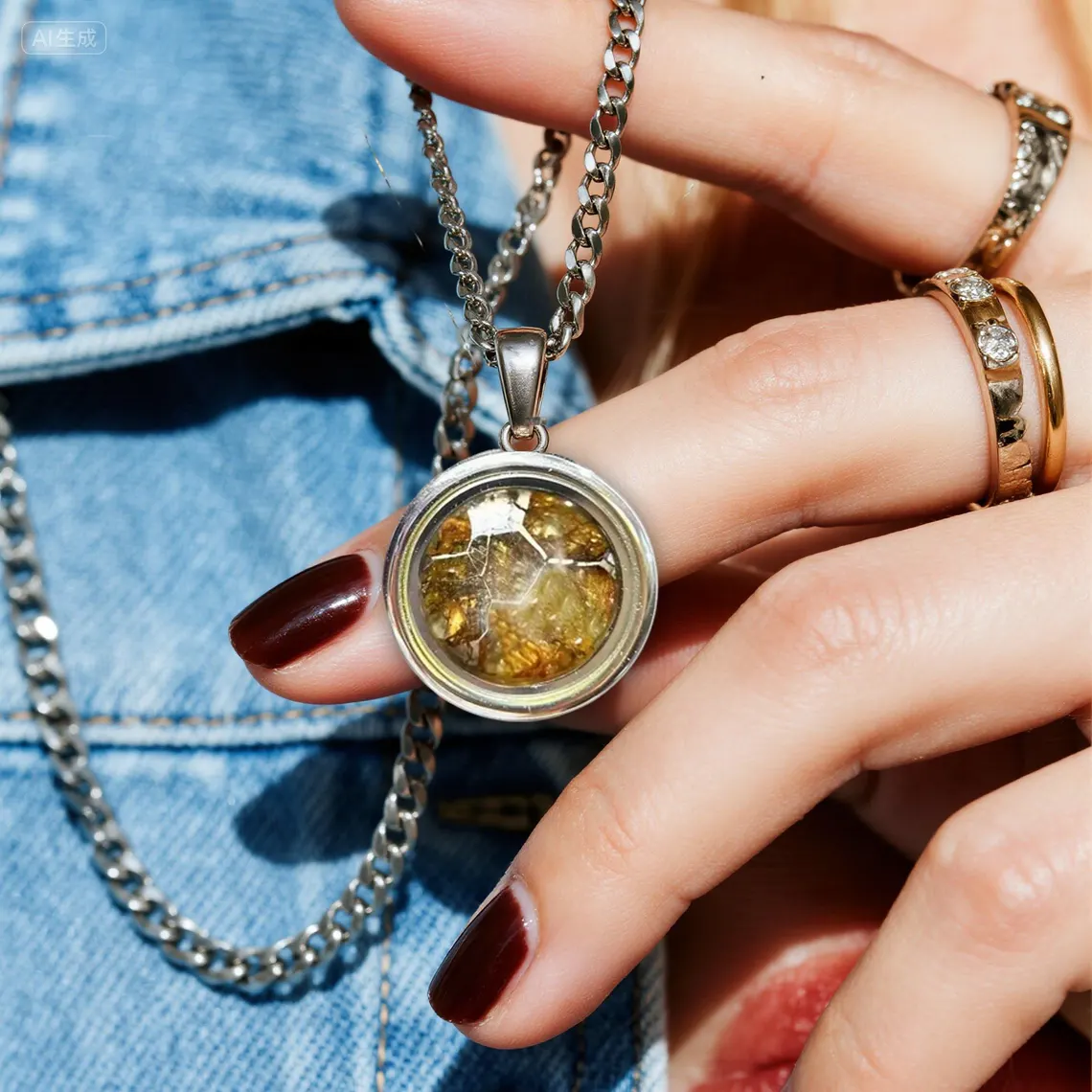 Sericho Pallasite/Meteorite Pendant/Pallasite Pendant/Pallasite Necklace/Meteorite Accessories/Meteorite Gau box