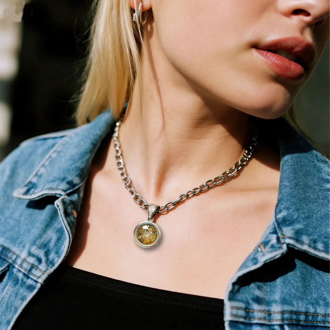 Sericho Pallasite/Meteorite Pendant/Pallasite Pendant/Pallasite Necklace/Meteorite Accessories/Meteorite Gau box