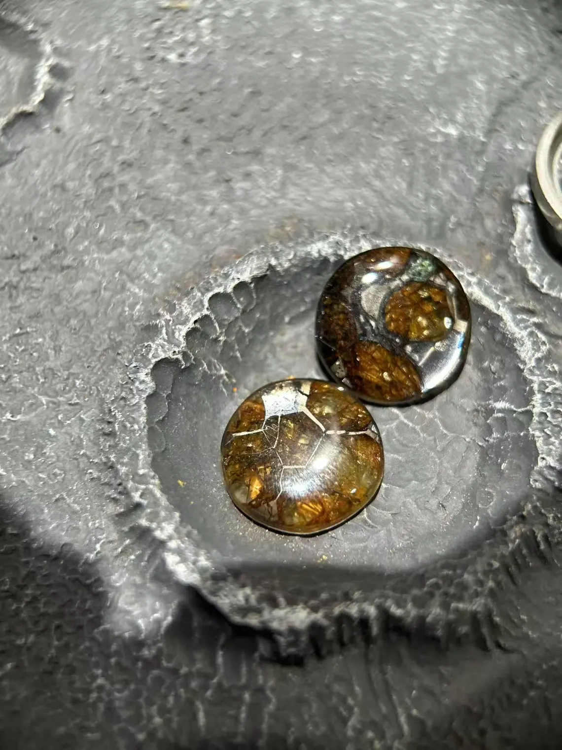 Sericho Pallasite/Meteorite Pendant/Pallasite Pendant/Pallasite Necklace/Meteorite Accessories/Meteorite Gau box