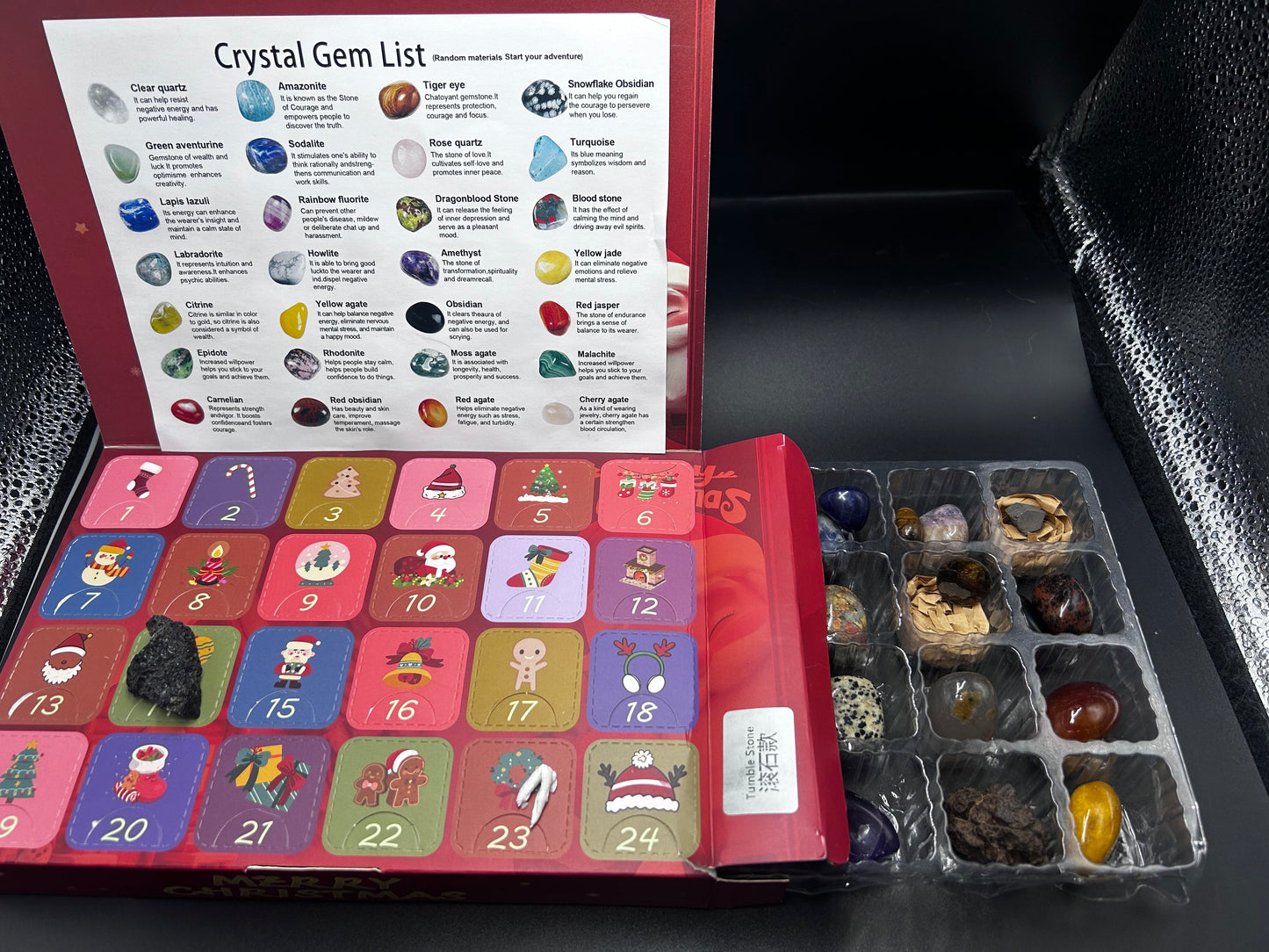 Unique Mini 28pcs Meteorite Specimen Box Set - Mystery Boxes, Healing Stones Collection, Perfect Gift for Children&Beginners, Christmas gift