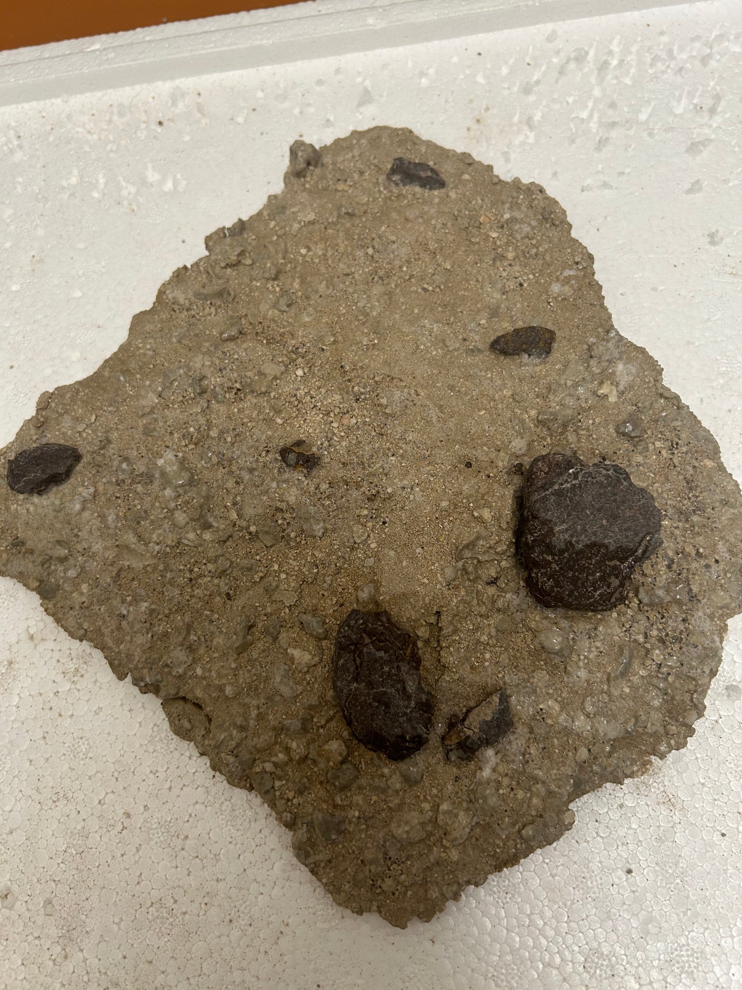 Authentic Meteorite Scatter Field Sandbox Display Specimen, Meteorite Crater from Qinghai, China