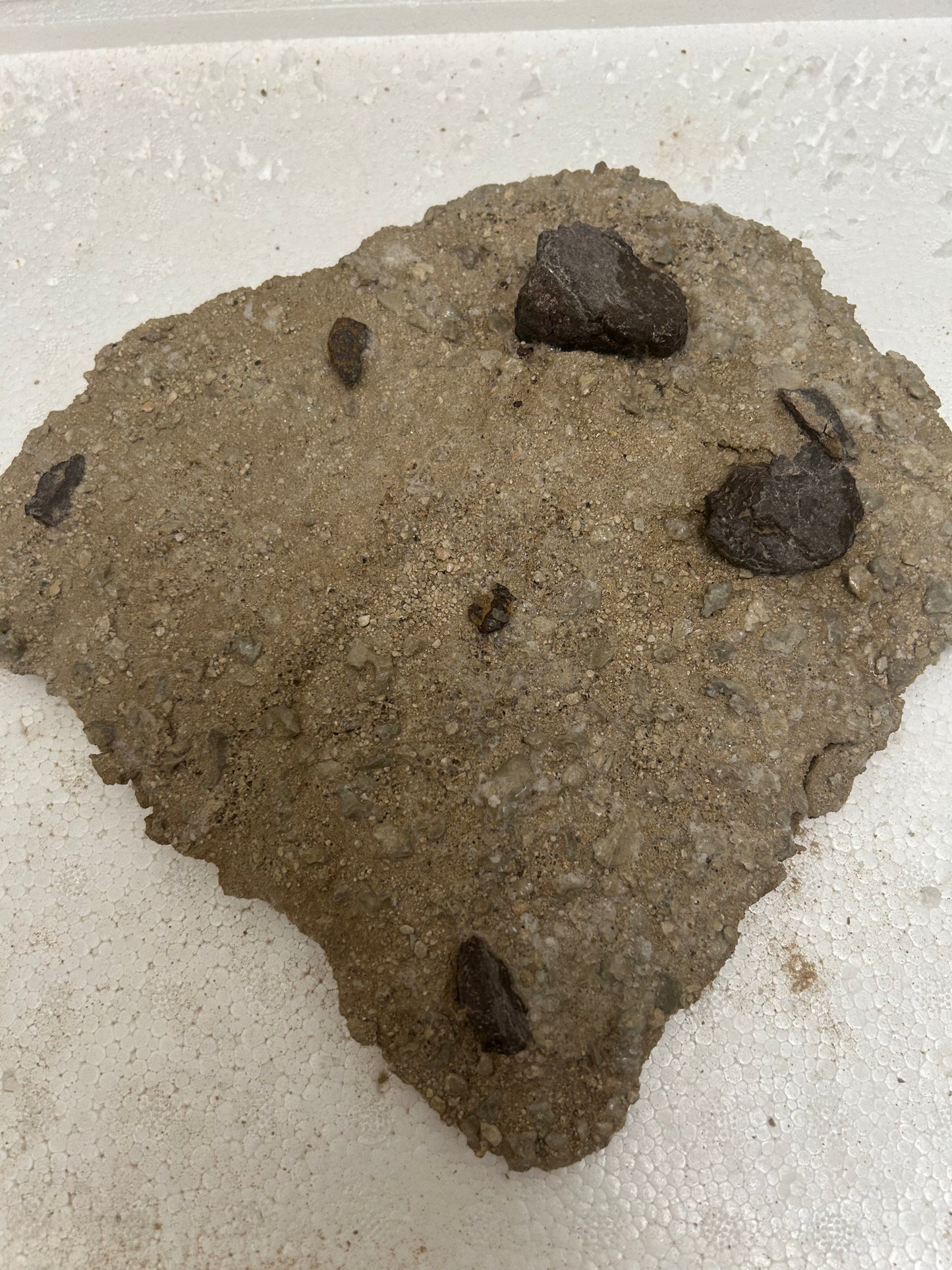 Authentic Meteorite Scatter Field Sandbox Display Specimen, Meteorite Crater from Qinghai, China