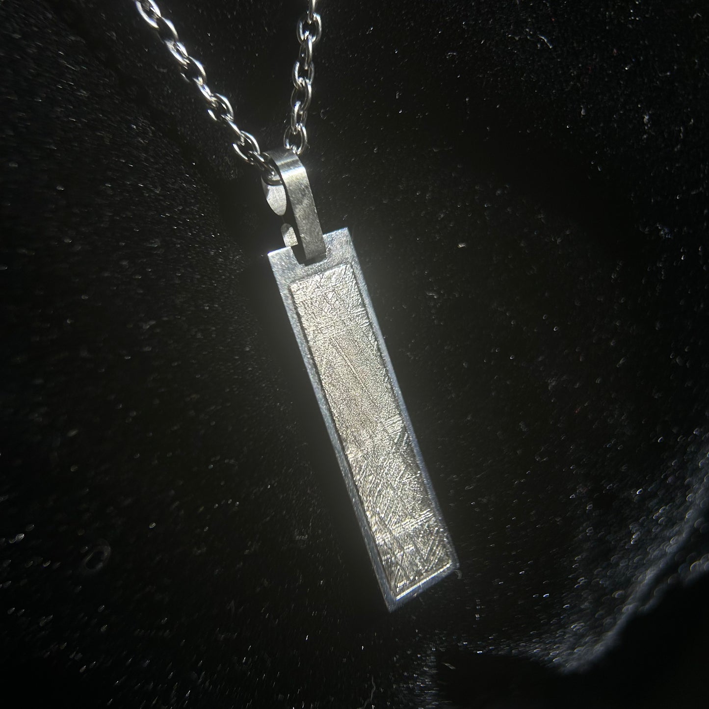 Shield of Stars Mini Pendant Necklace | Kenya Sericho Pallasite (Olivine Meteorite) Inlay | Cosmic Shield Charm | Gift Box + COA | 10×18×4mm