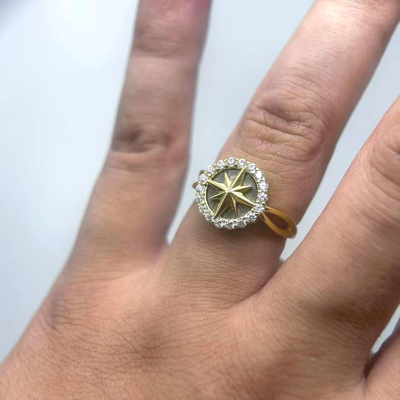 Meteorite Jewelry, Muonionalusta Meteorite Band Ring, Meteorite Ring, Meteorite Accessories,Star, Hexagram meteorite rings,Wedding rings