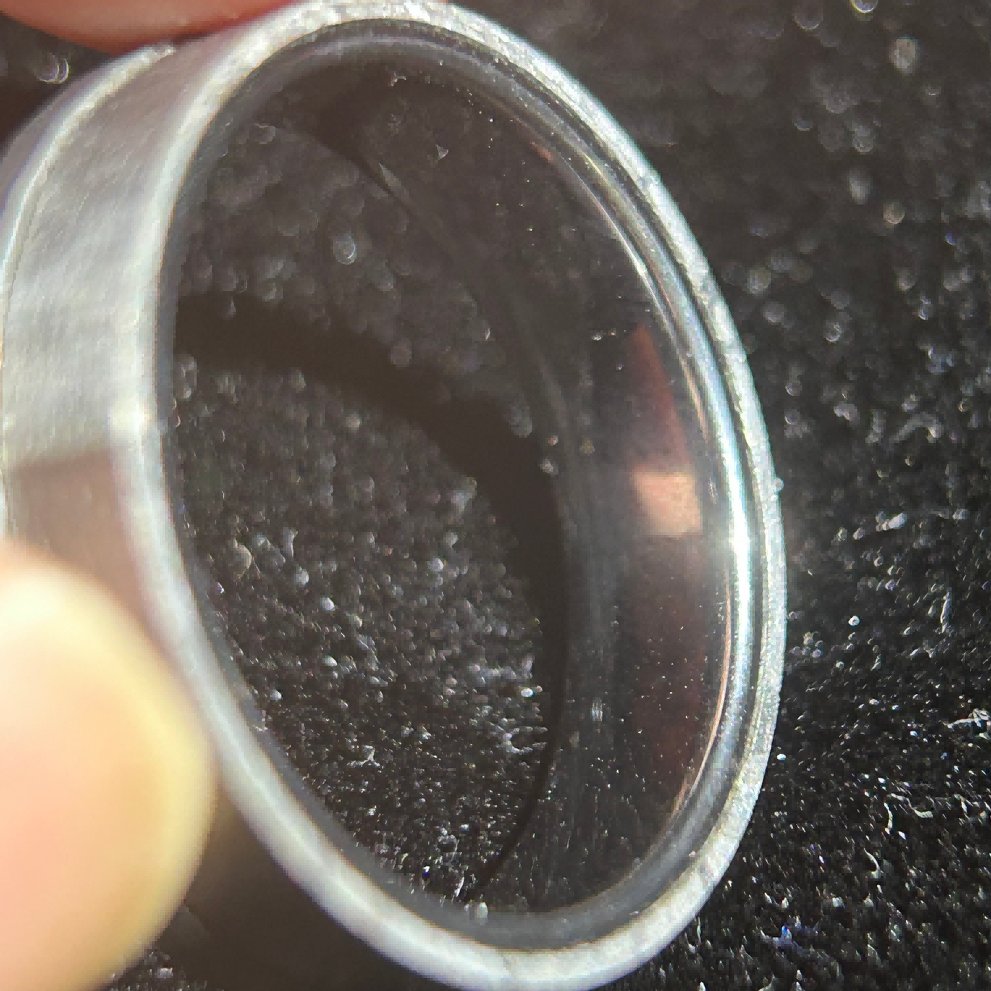 Top Muonionalusta Meteorite Ring Set | Titanium Band Set | Widmanstätten pattern Meteorite Jewelry