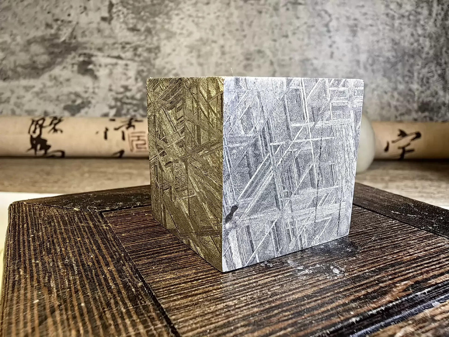 Cubo de meteorito Muonionalusta permitido, cubo perfecto
