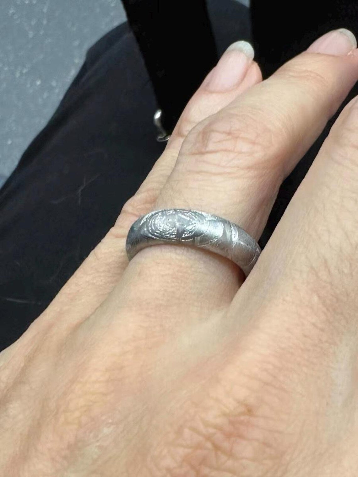 Meteorite Jewelry, Muonionalusta Meteorite Band Ring, Meteorite Ring, Meteorite Accessories,Men's and women's ring, meteorite wedding rings