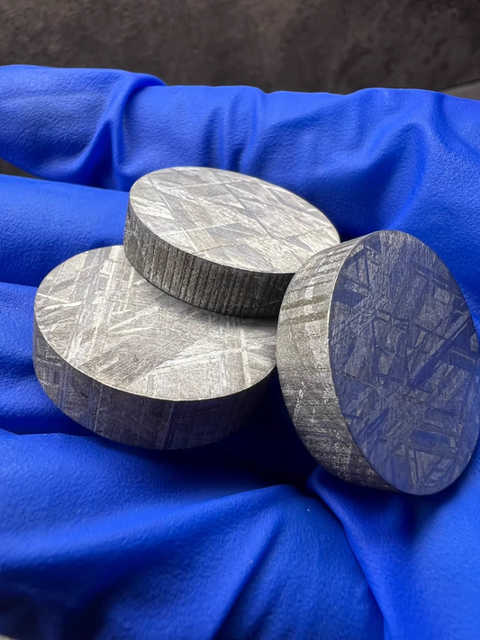 33X11.6mm Muonionalusta meteorite Disk For Ring/Meteorite/Premium Ring Material/Beautiful Widmanstätten Pattern