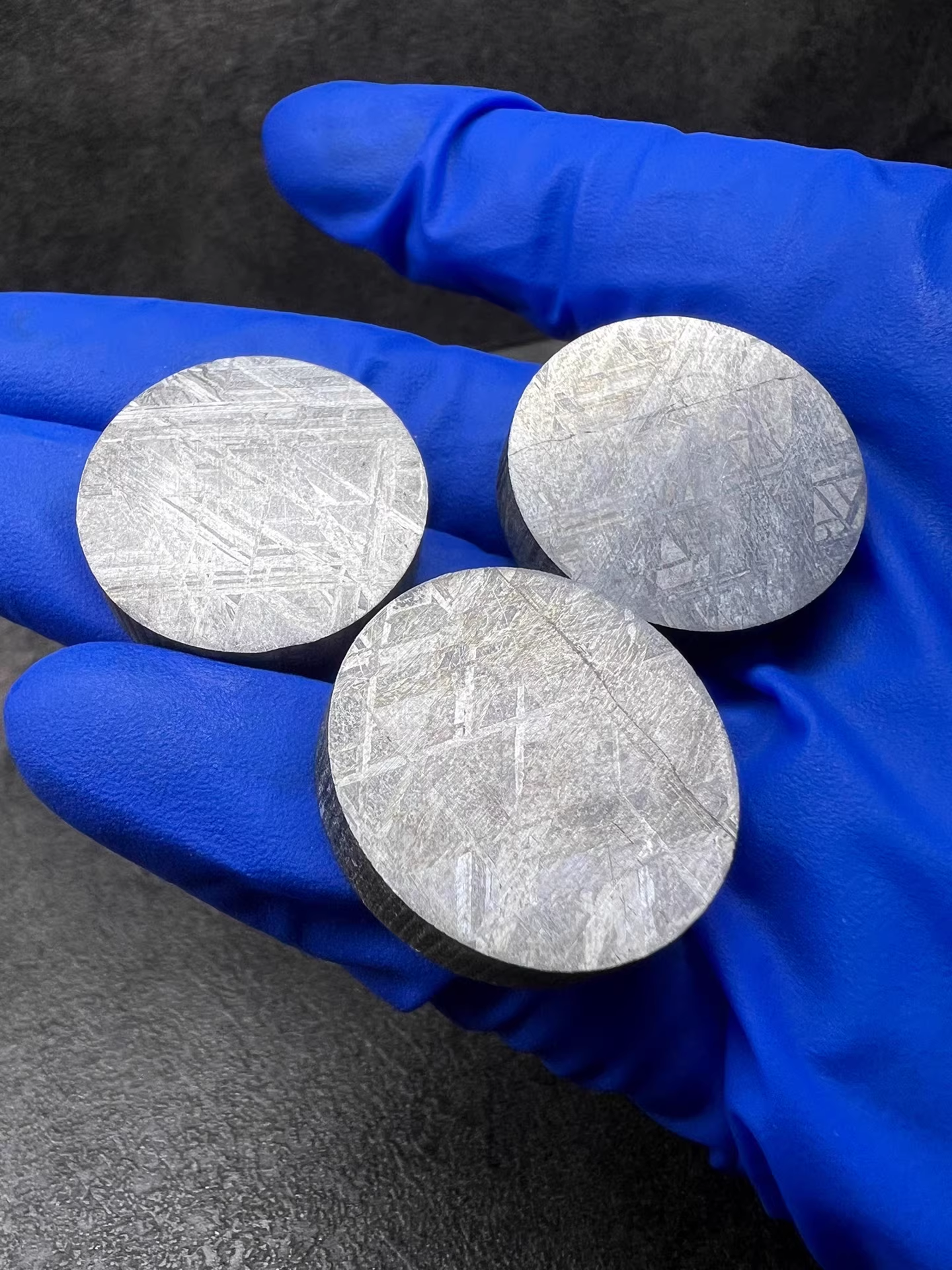 33X11.6mm Muonionalusta meteorite Disk For Ring/Meteorite/Premium Ring Material/Beautiful Widmanstätten Pattern