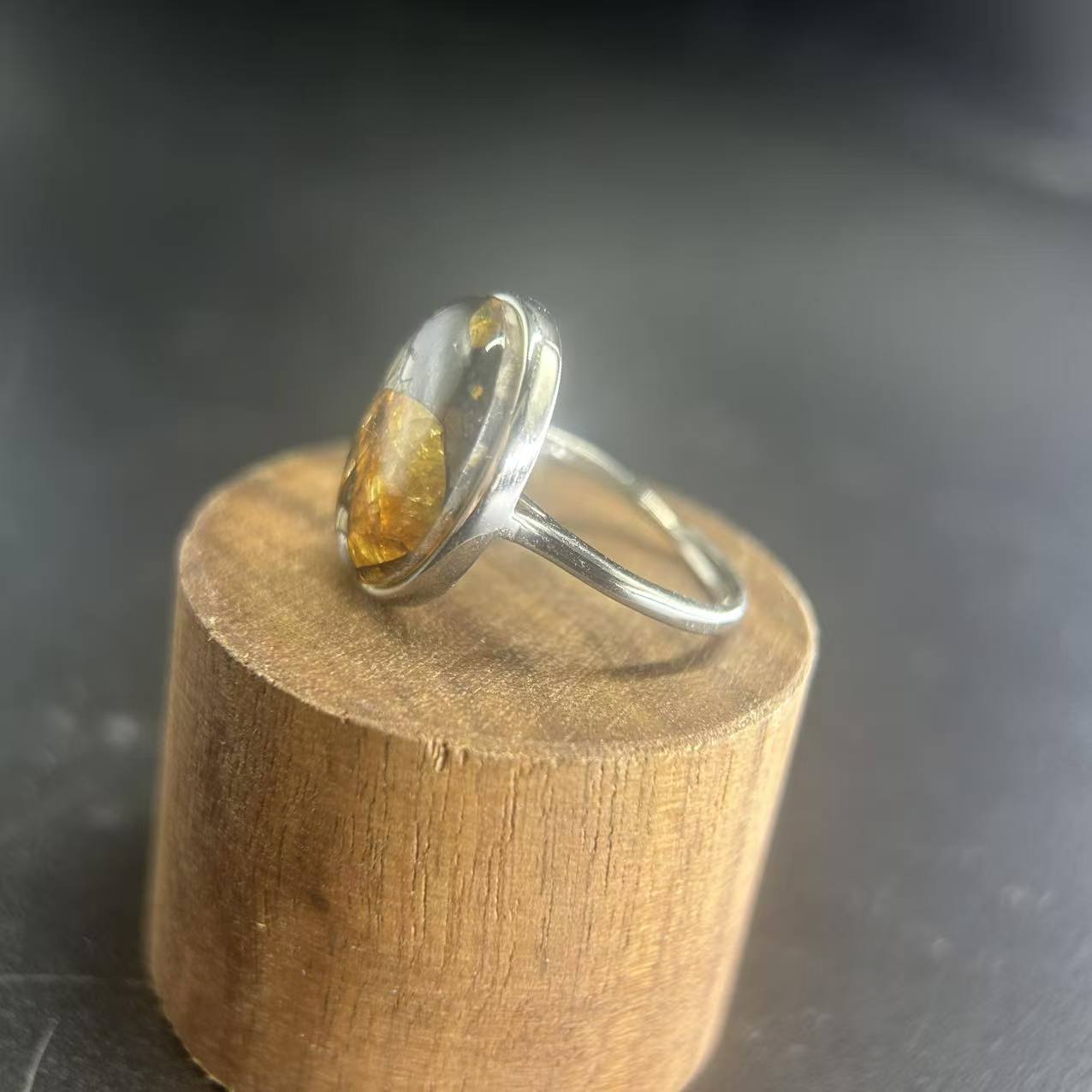 Top Quality Sericho Pallasite Meteorite Ring: Sterling Space Gem, Cosmic Wedding Band, Christmas gift