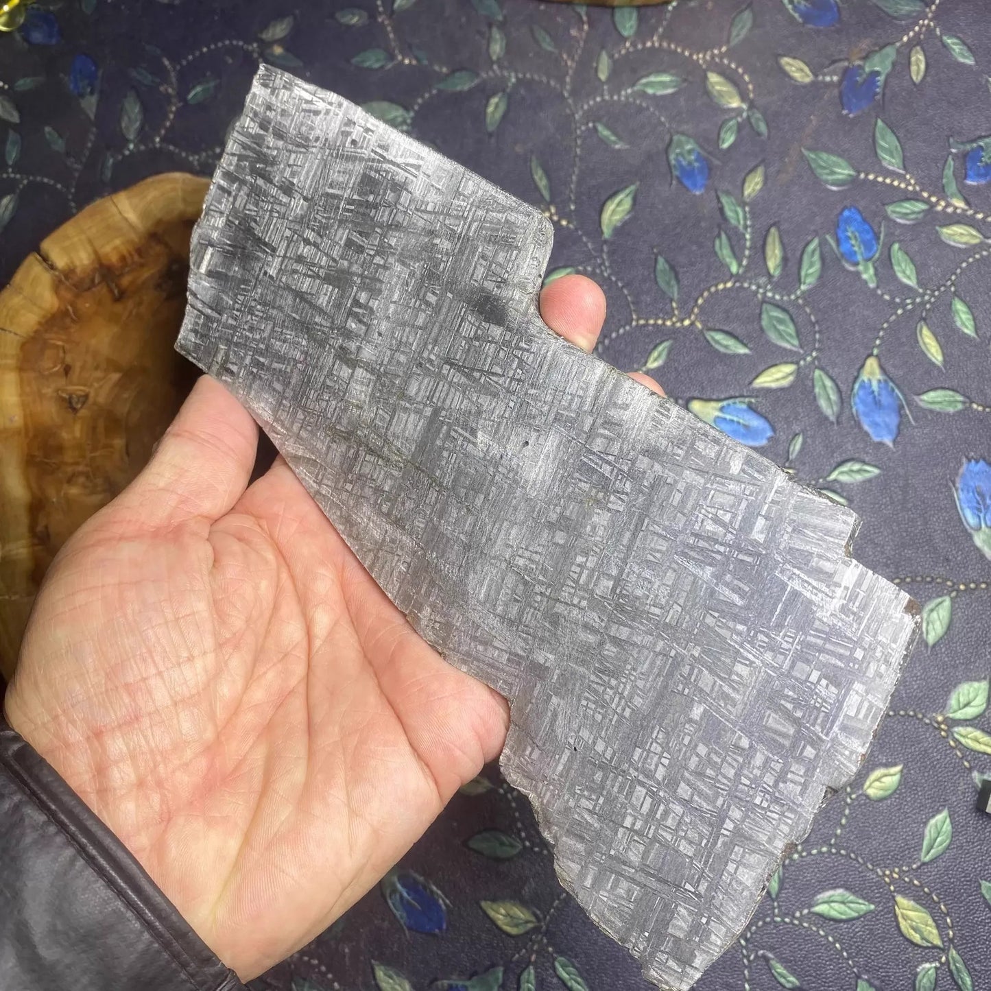 The Best Etched Muonionalusta meteorite/Meteorite Specimen/Meteorite Slice/Meteorite Chip/Meteorite Fragment