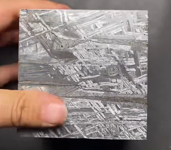 7.7cm Aletai Iron Meteorite Cube — Core Surface Material — 3.5 kg Statement Piece