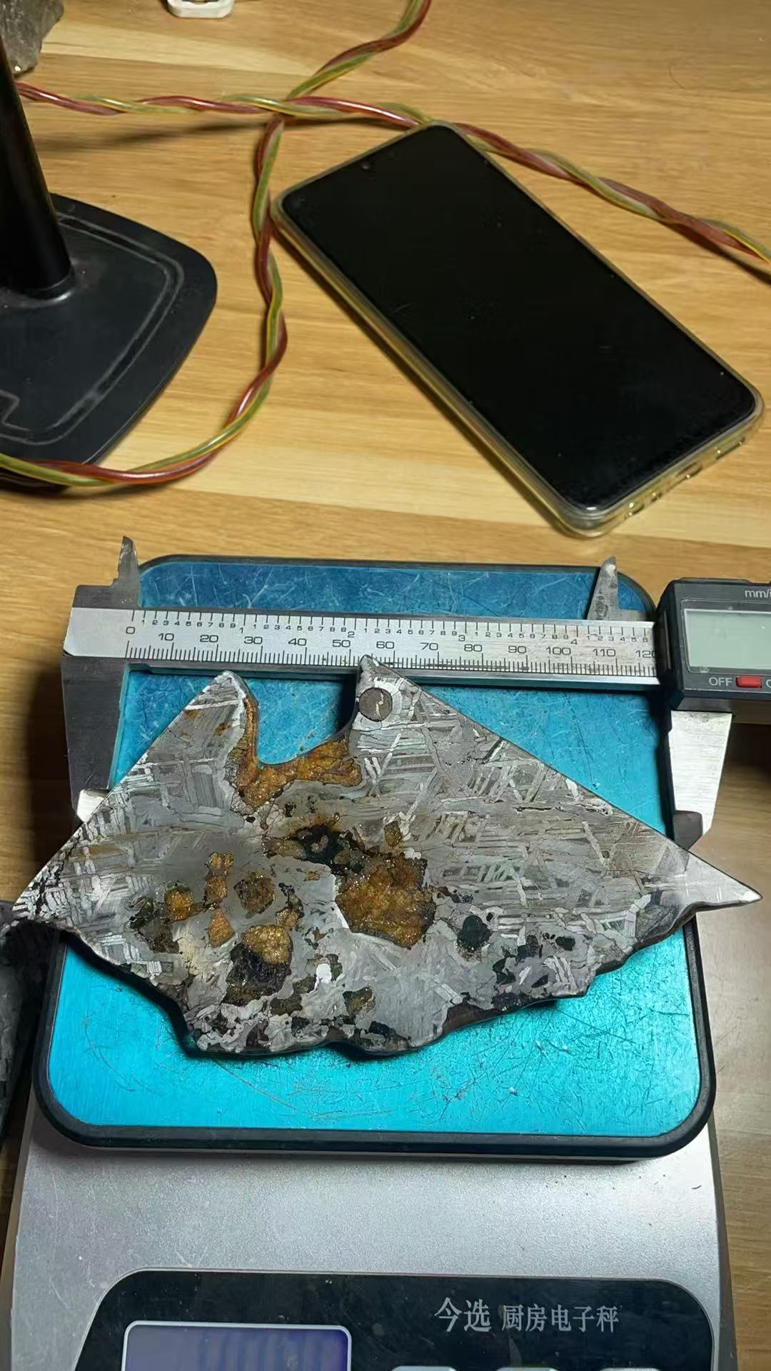 Last Remaining Aletai Pallasite Meteorite Slice – 236.5g Ultra Rare Collectible