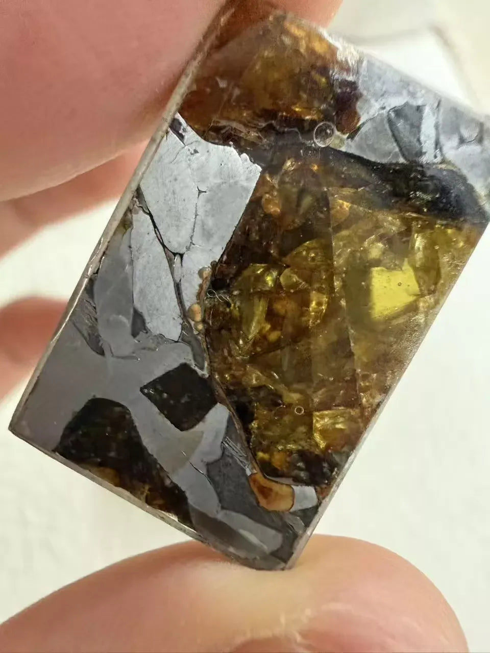 Fukang Meteorite, about 7.2 grams, China National King of Pallasite Meteorite