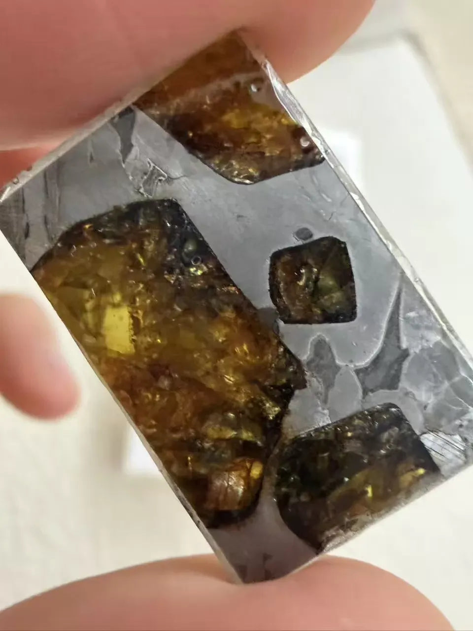 Fukang Meteorite, about 7.2 grams, China National King of Pallasite Meteorite