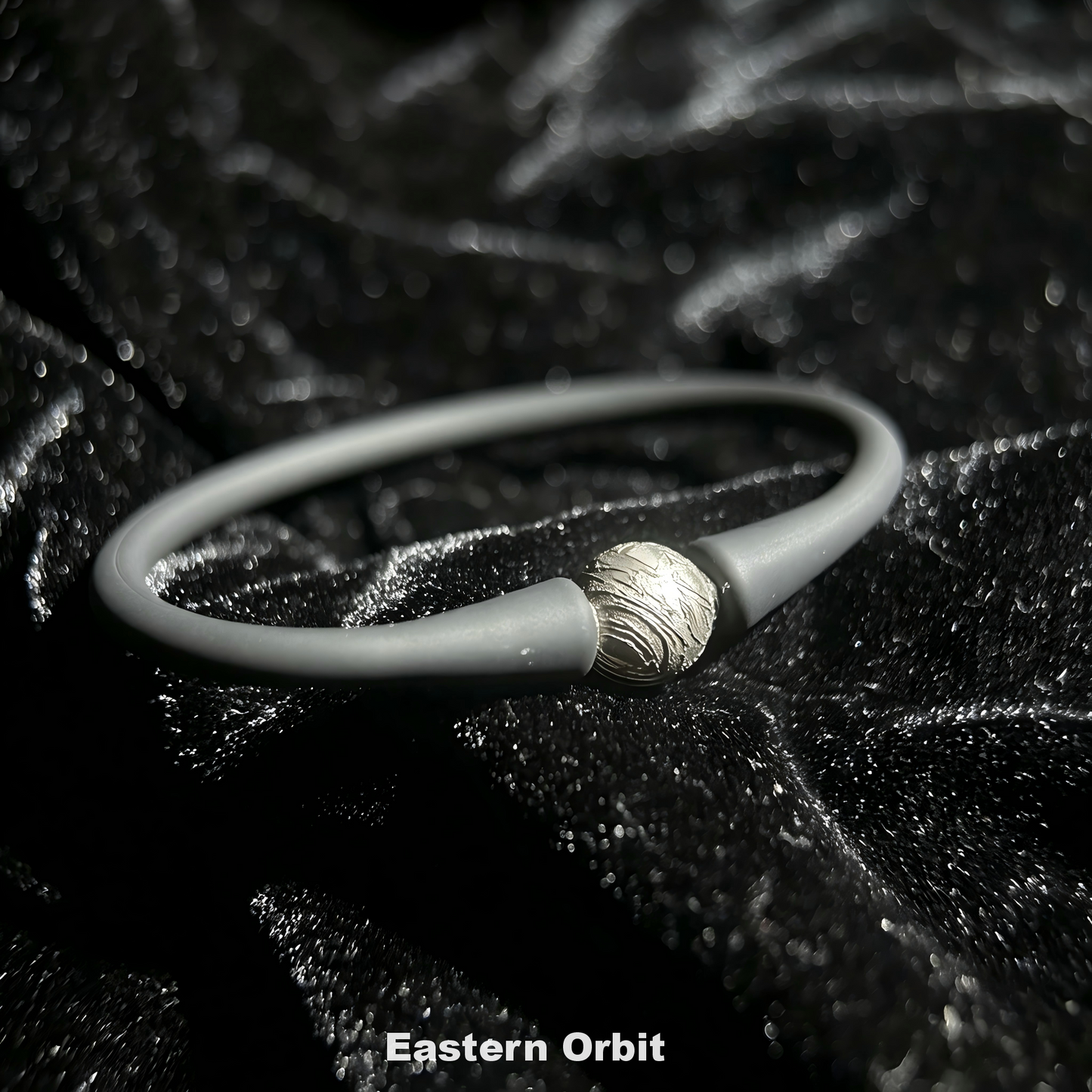 Genuine Type IIIE Iron Meteorite Bead Pendant Necklace|Crossed‑Scarf Style Setting | 925 Sterling Silver Set | Gift Box + COA