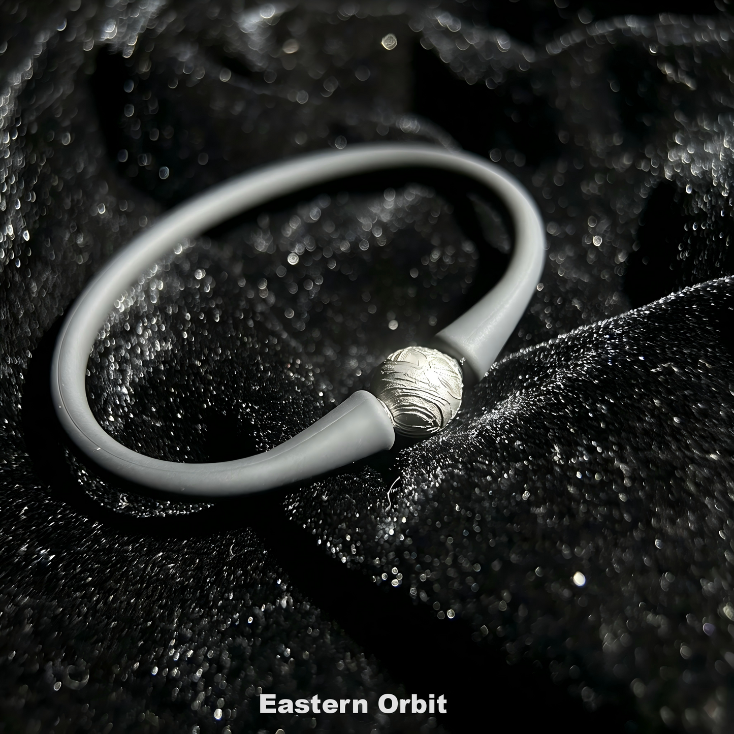 Genuine Type IIIE Iron Meteorite Bead Pendant Necklace|Crossed‑Scarf Style Setting | 925 Sterling Silver Set | Gift Box + COA