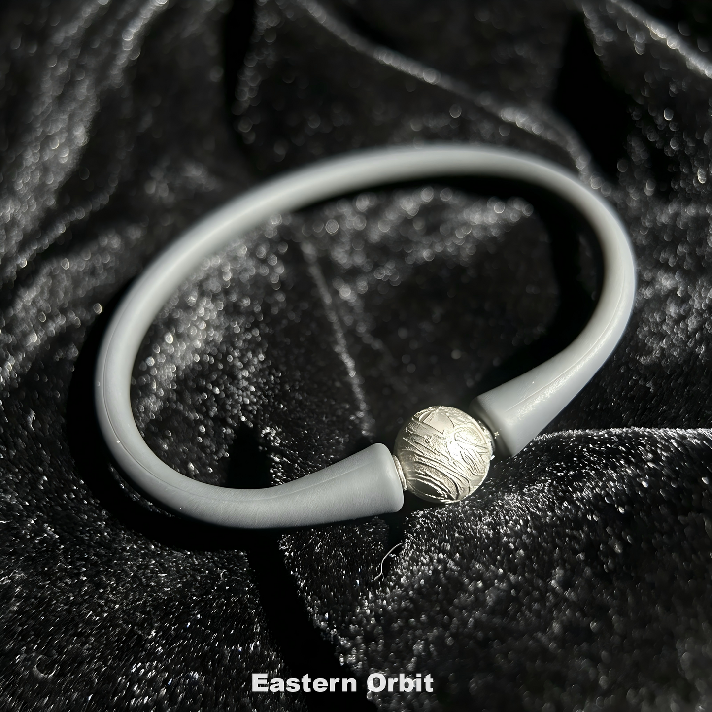 Genuine Type IIIE Iron Meteorite Bead Pendant Necklace|Crossed‑Scarf Style Setting | 925 Sterling Silver Set | Gift Box + COA