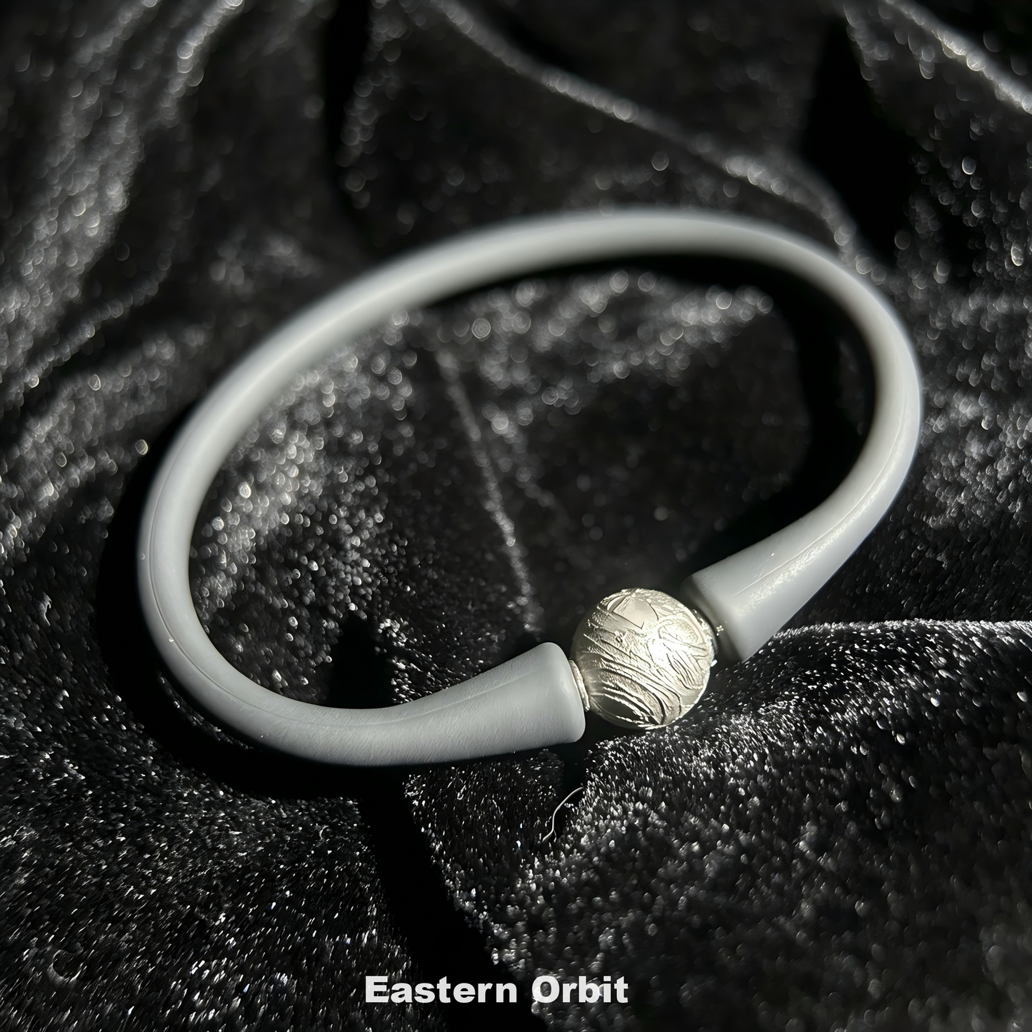 Genuine Type IIIE Iron Meteorite Bead Pendant Necklace|Crossed‑Scarf Style Setting | 925 Sterling Silver Set | Gift Box + COA