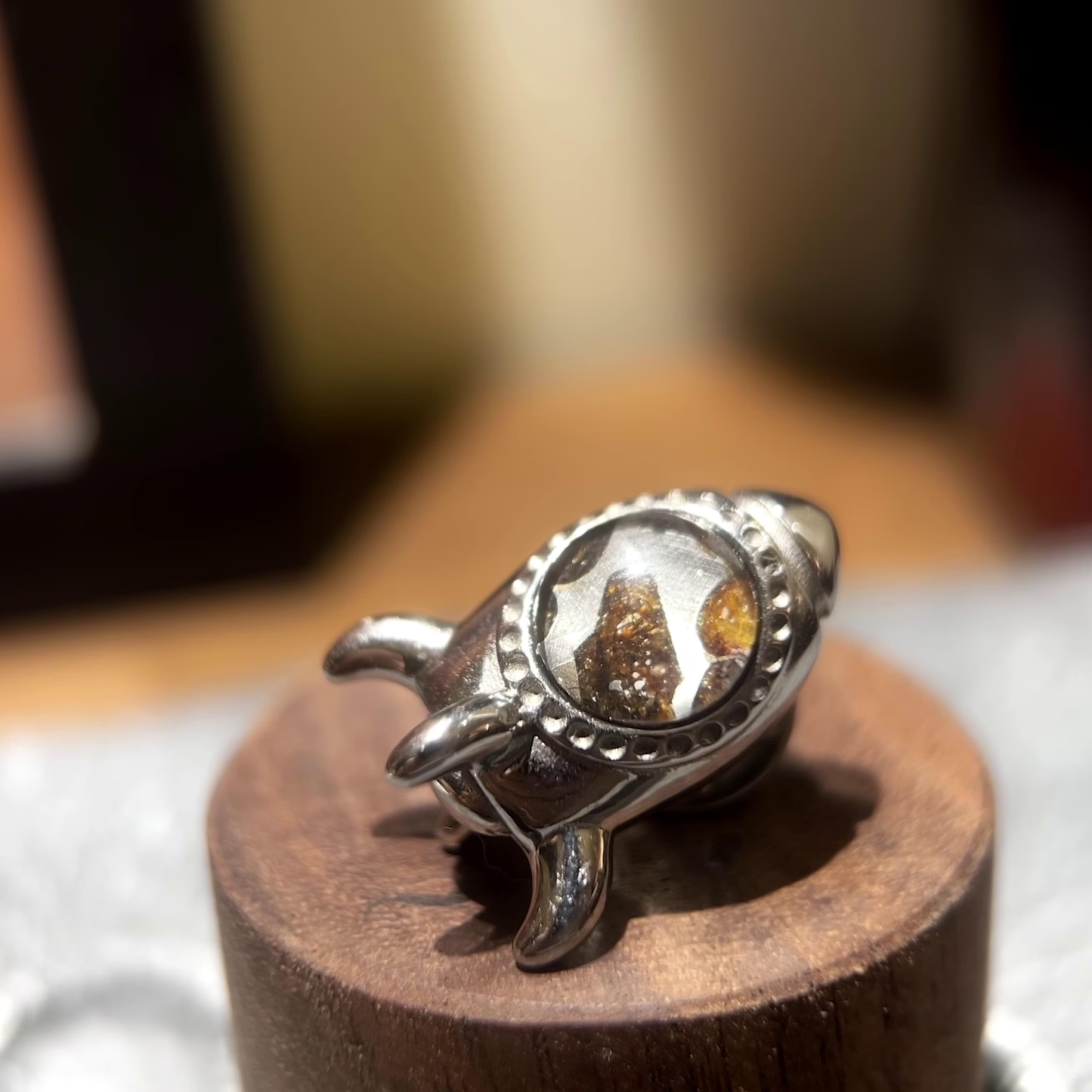 Sericho Meteorite Rocket Brooch, Sterling Silver Space Pin, Celestial Jewelry, Unique Sci-Fi Gift for Him for Her, Graduation Gift