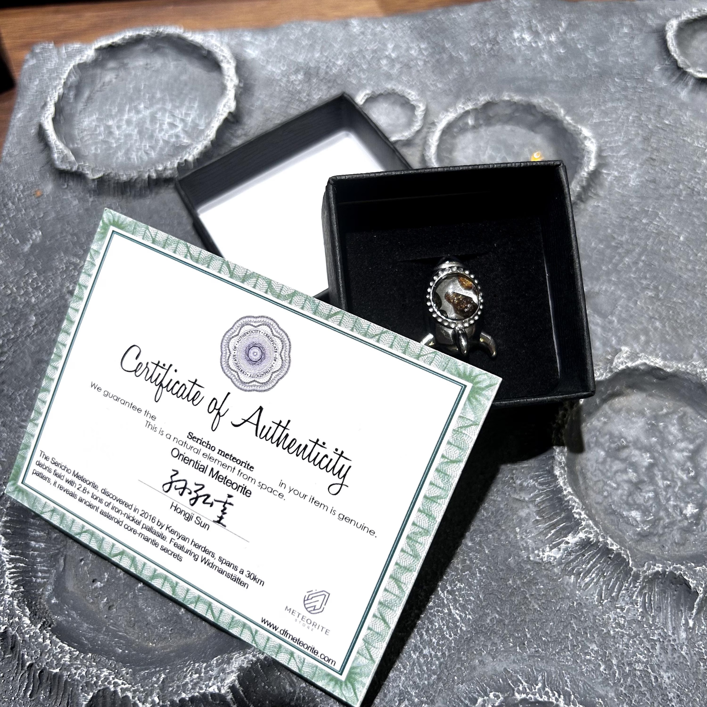 Sericho Meteorite Rocket Brooch, Sterling Silver Space Pin, Celestial Jewelry, Unique Sci-Fi Gift for Him for Her, Graduation Gift