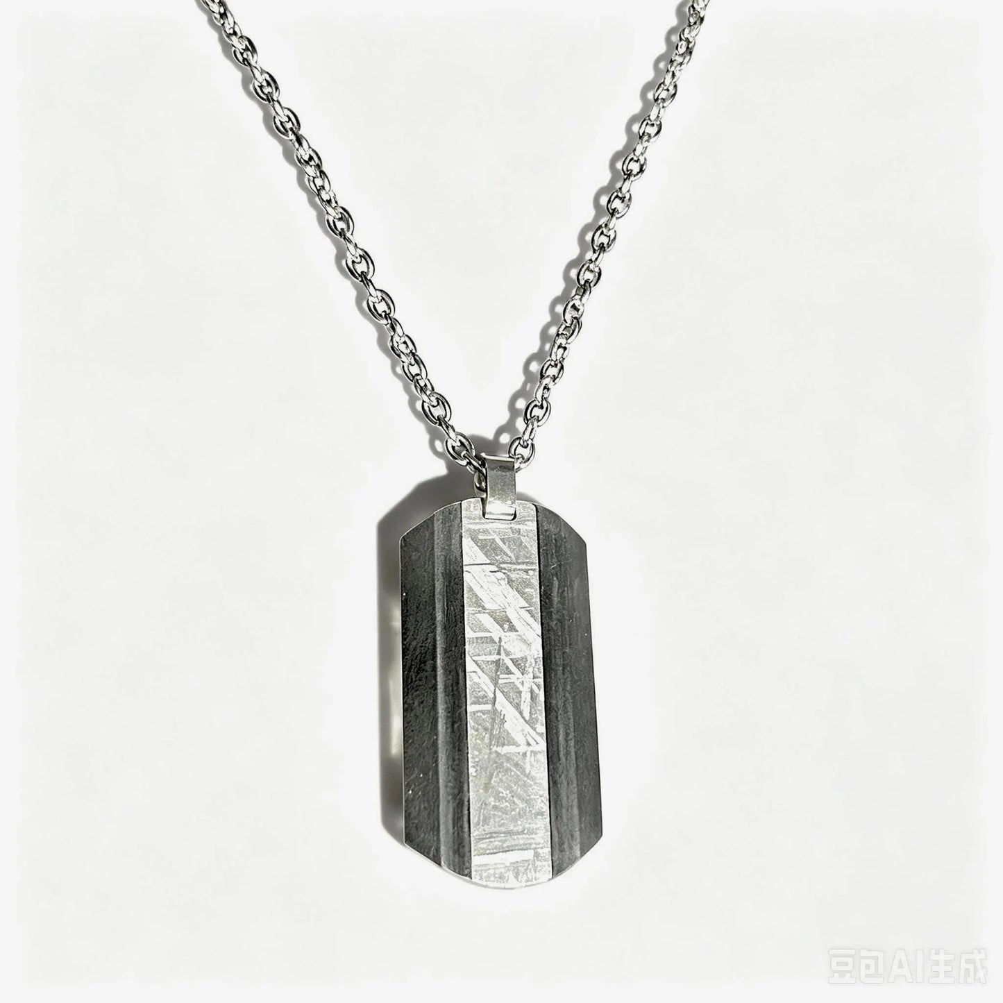 Tungsten Shield Meteorite Pendant Necklace | Muonionalusta Meteorite Inlay | Widmanstätten | 60cm 21.5in | COA Gift Box