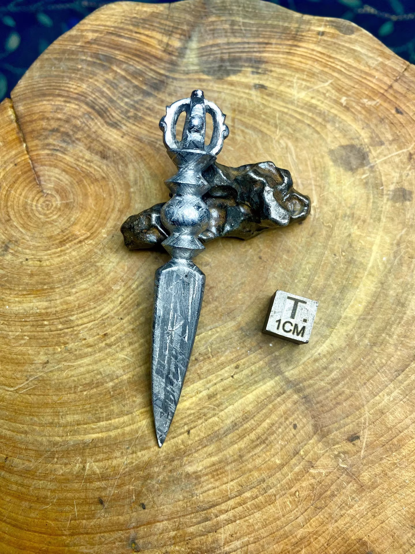 Tibetan Buddhism Muonionalusta Meteorite Iron Vajrakilaya Vajra Phurpa Dagger faqi sacred instruments Pendant Amulet