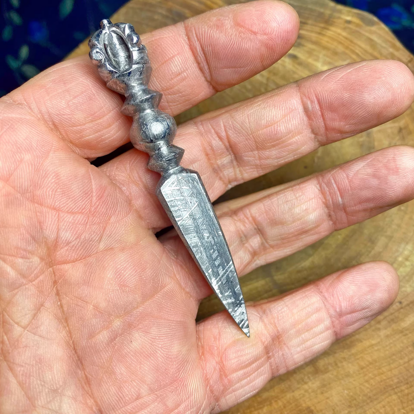 Tibetan Buddhism Muonionalusta Meteorite Iron Vajrakilaya Vajra Phurpa Dagger faqi sacred instruments Pendant Amulet