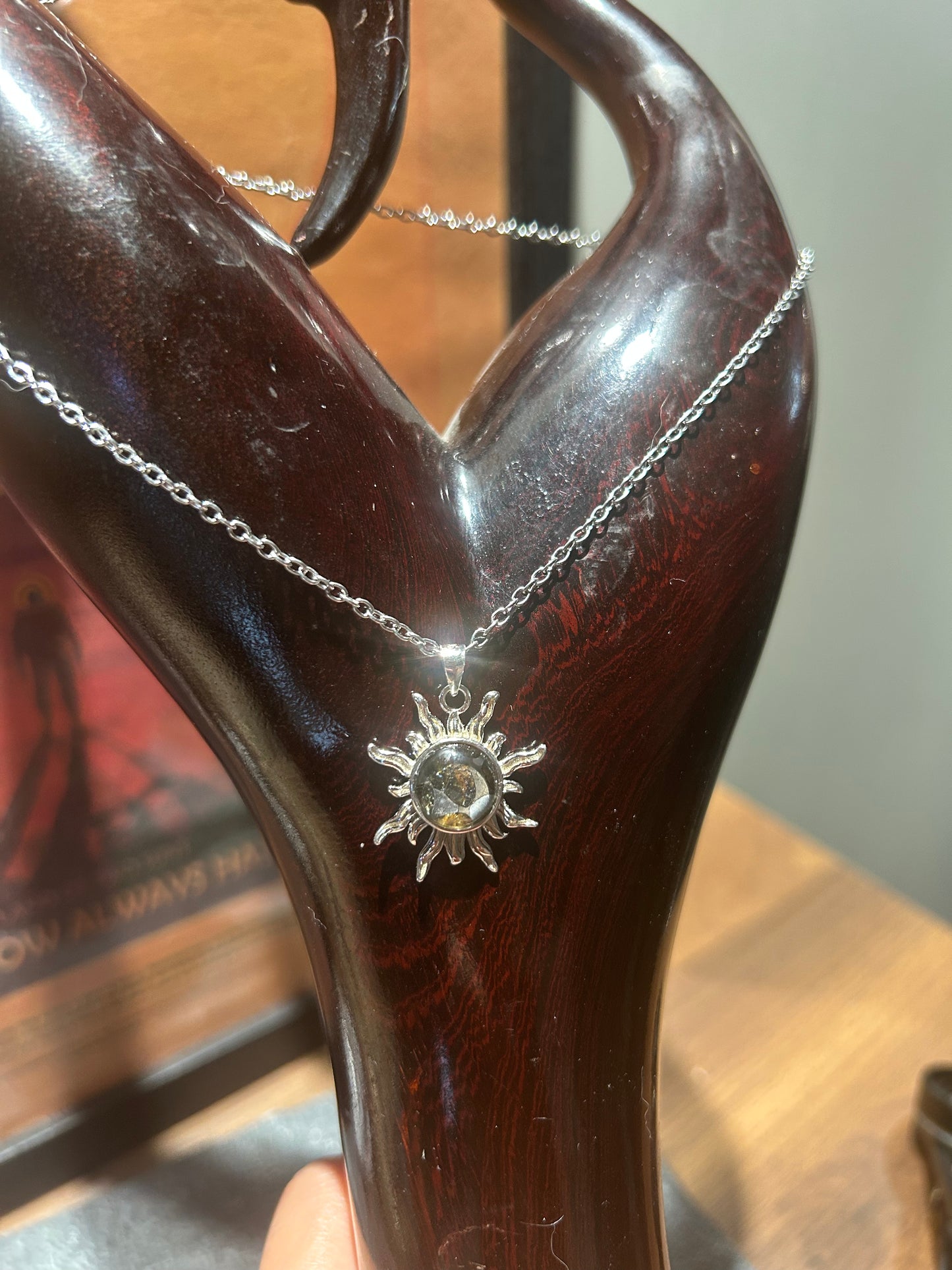 Sericho Meteorite Sun Necklace, Sterling Silver, Celestial Jewelry, Gift for Her, Space Jewelry, Unique Pendant