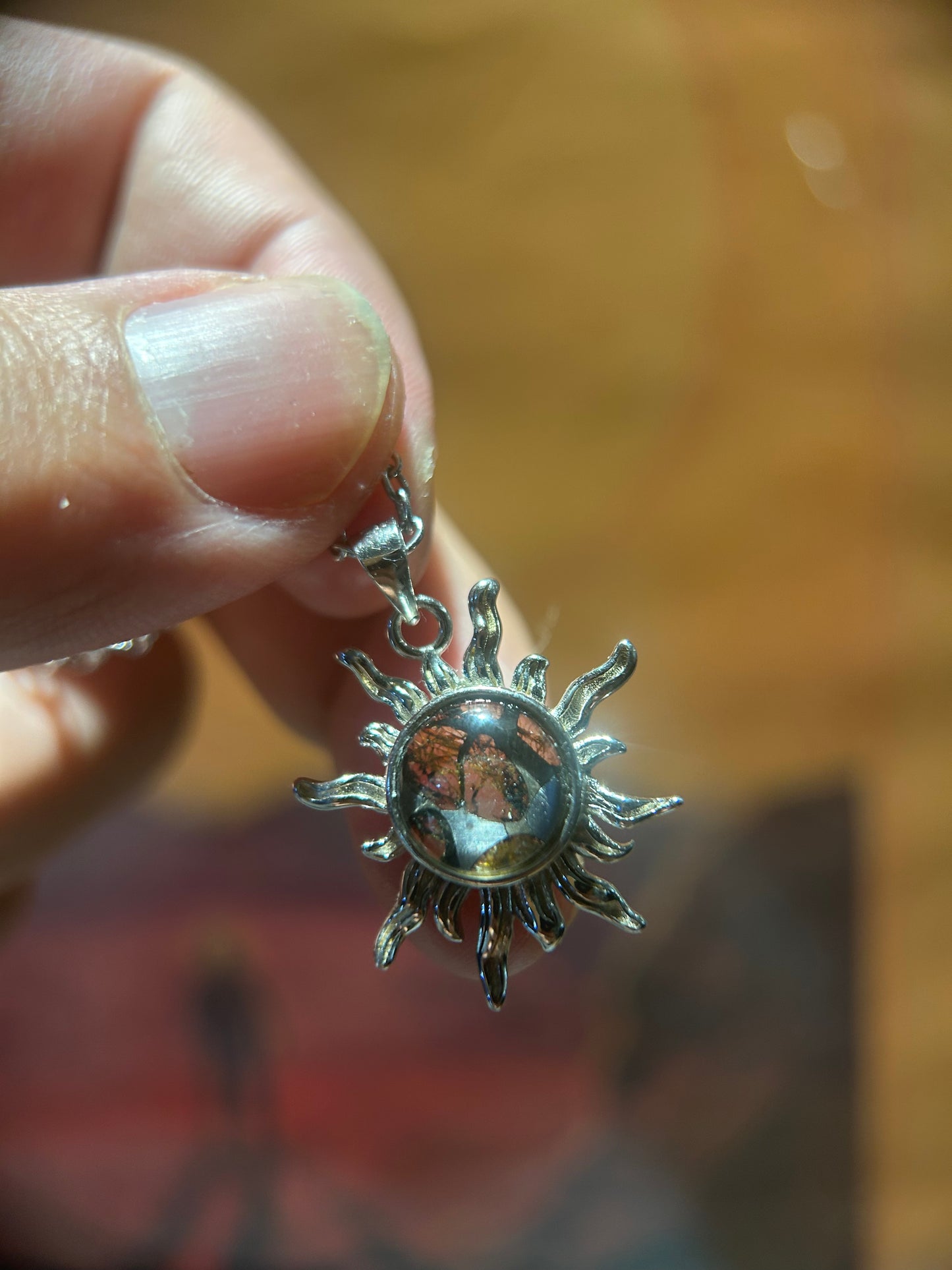 Sericho Meteorite Sun Necklace, Sterling Silver, Celestial Jewelry, Gift for Her, Space Jewelry, Unique Pendant