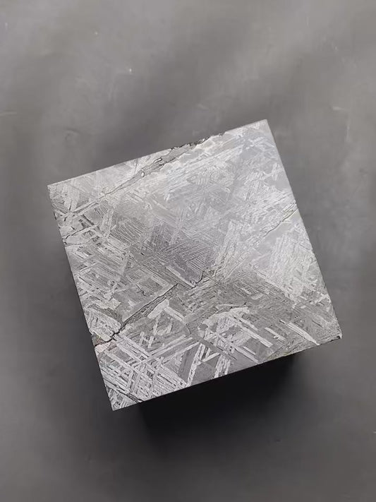 7.7cm Aletai Iron Meteorite Cube — Core Surface Material — 3.5 kg Statement Piece