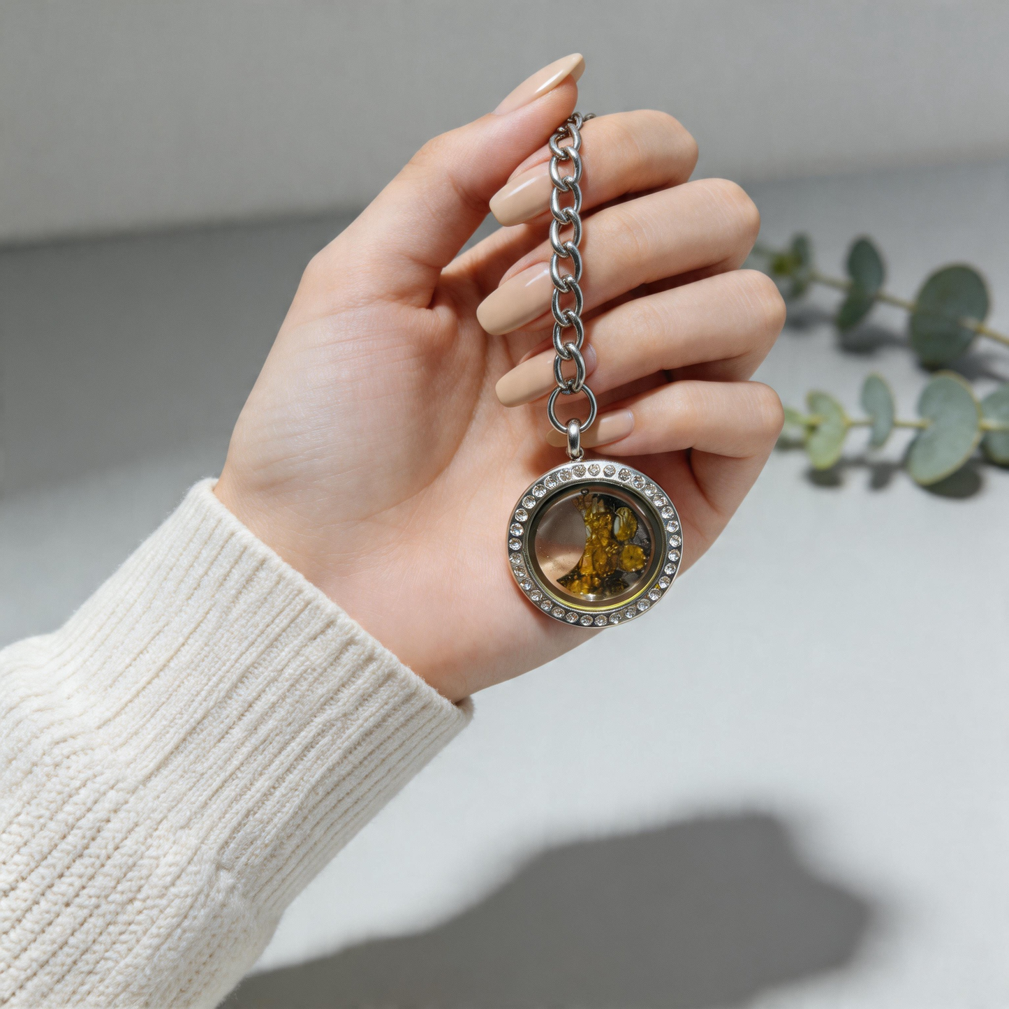 Porte-clés Pendentif Météorite Pallasite Sericho - Pierre Authentique de l’Espace avec Certificat
