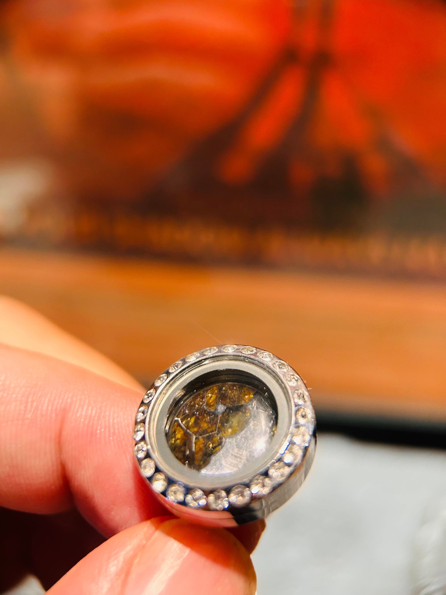 Hochwertiger Sericho Pallasit Meteorit Mondring: Sterlingsilber Weltraum-Edelstein, kosmischer Ehering, einzigartige Geschenke für Sie