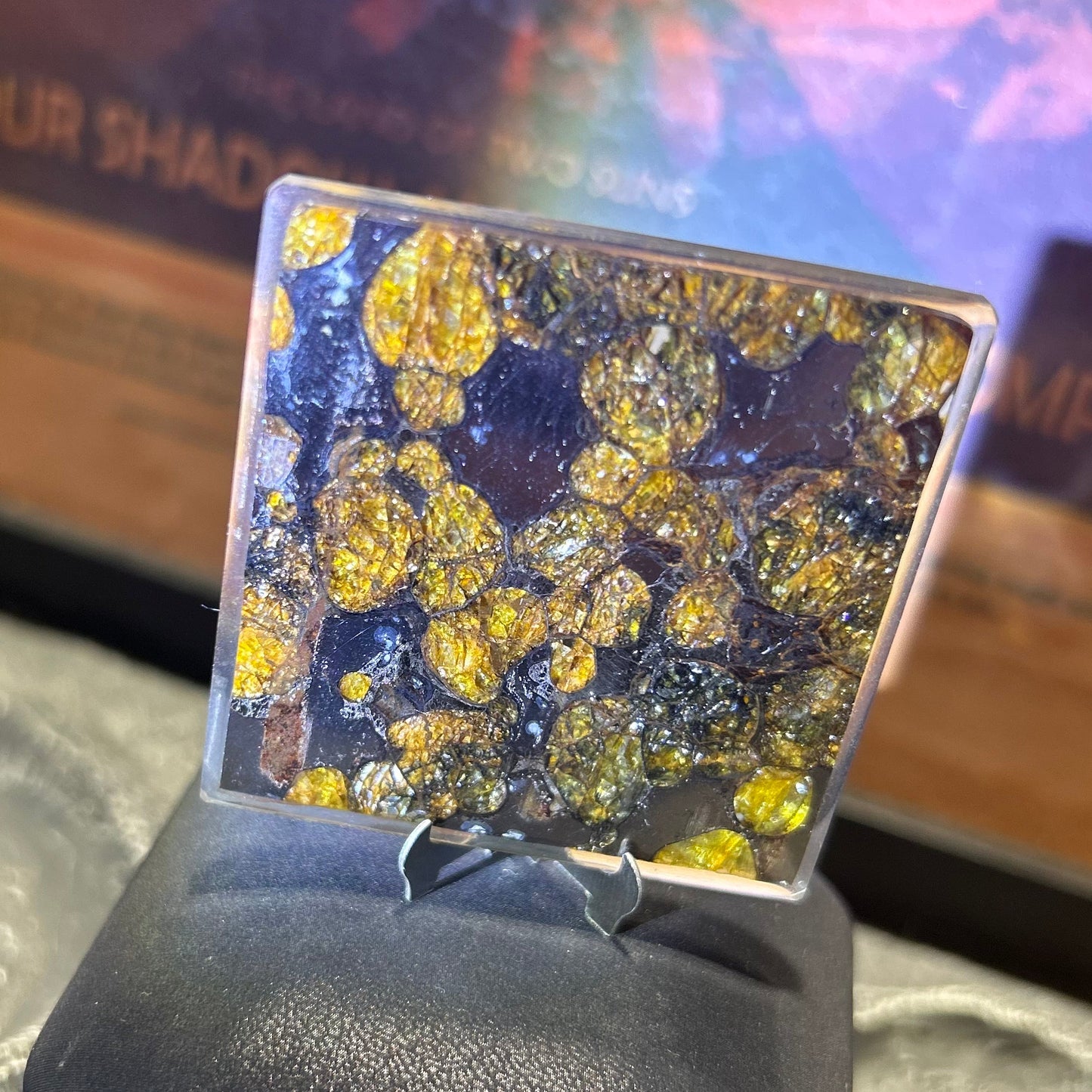 30*30mm Large Sericho Pallasite/Meteorite Pendant/Pallasite Pendant/Pallasite/Pallasite Ornament/Pallasite Slice