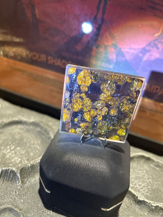 30*30mm Large Sericho Pallasite/Meteorite Pendant/Pallasite Pendant/Pallasite/Pallasite Ornament/Pallasite Slice