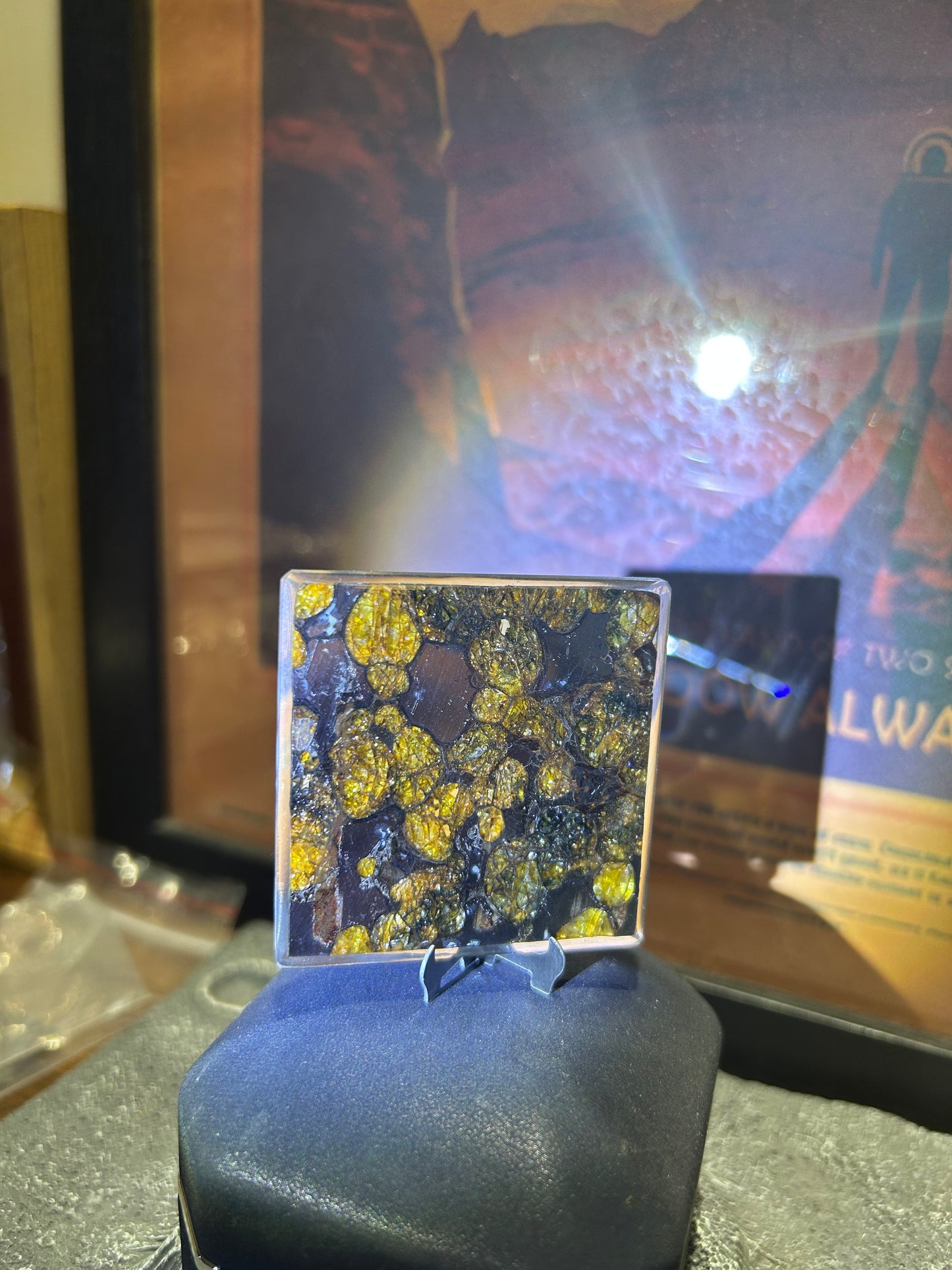 30*30mm Large Sericho Pallasite/Meteorite Pendant/Pallasite Pendant/Pallasite/Pallasite Ornament/Pallasite Slice