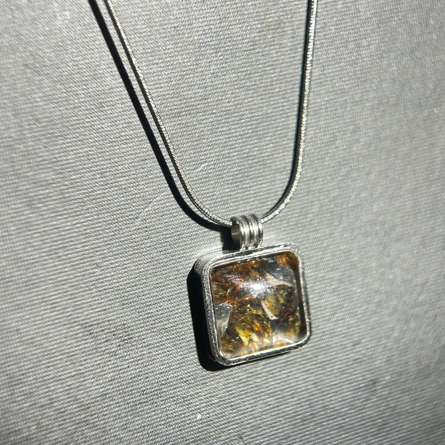 Real Sericho Pallasite Meteorite Cube Necklace | Top Quality Pallasite Square Pendant 12x12x3mm | Genuine Space Rock Jewelry