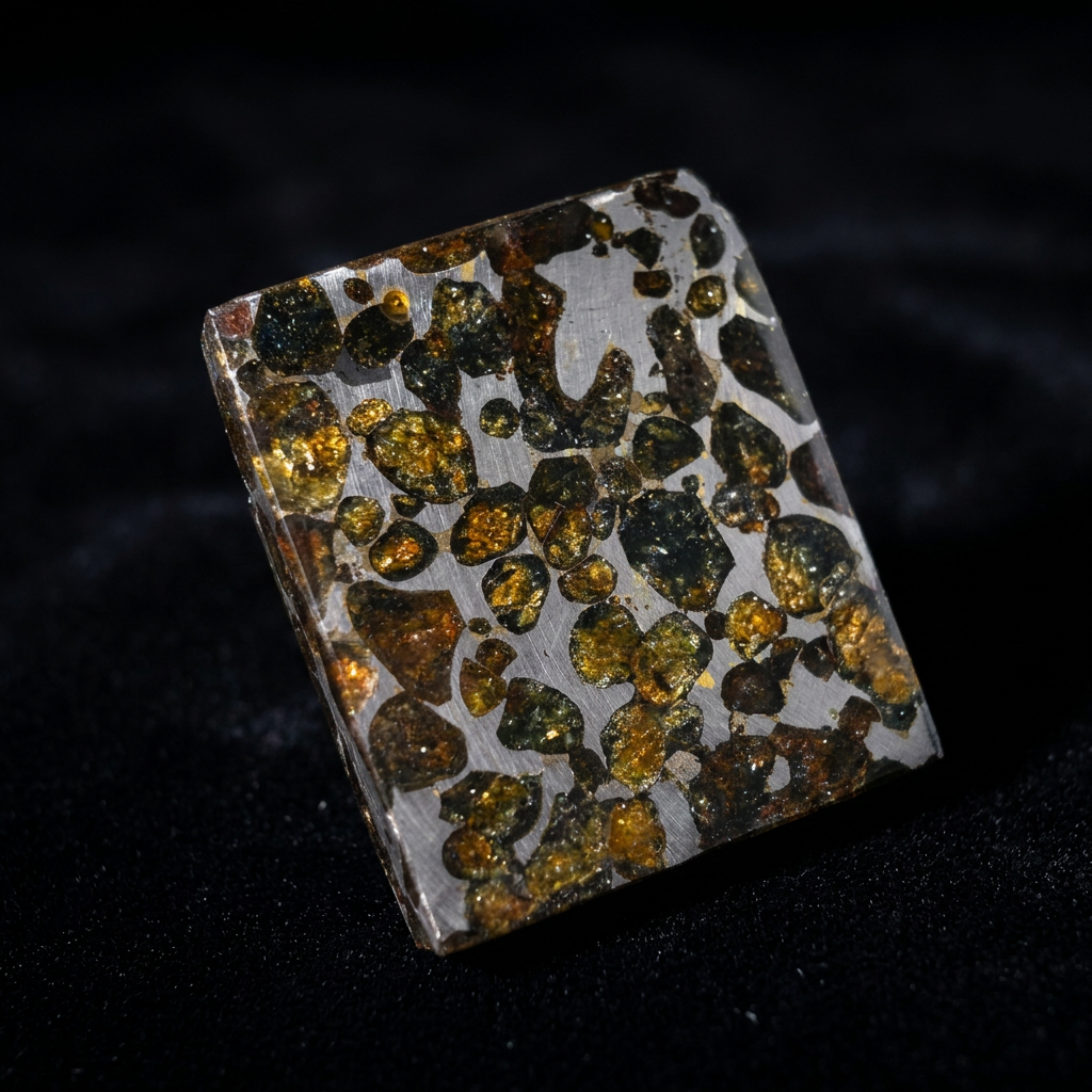 82g Sericho Pallasite Endcut / Meteorite Slice/ Pallasite Pendant / Meteorite Endcut