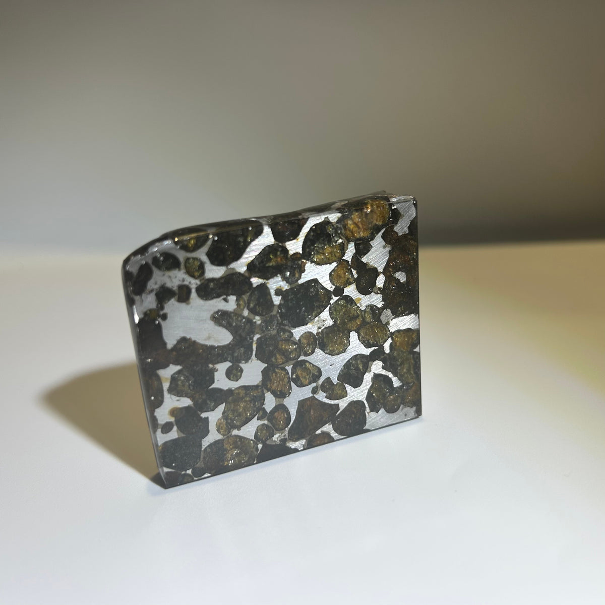82g Sericho Pallasite Endcut / Meteorite Slice/ Pallasite Pendant / Meteorite Endcut