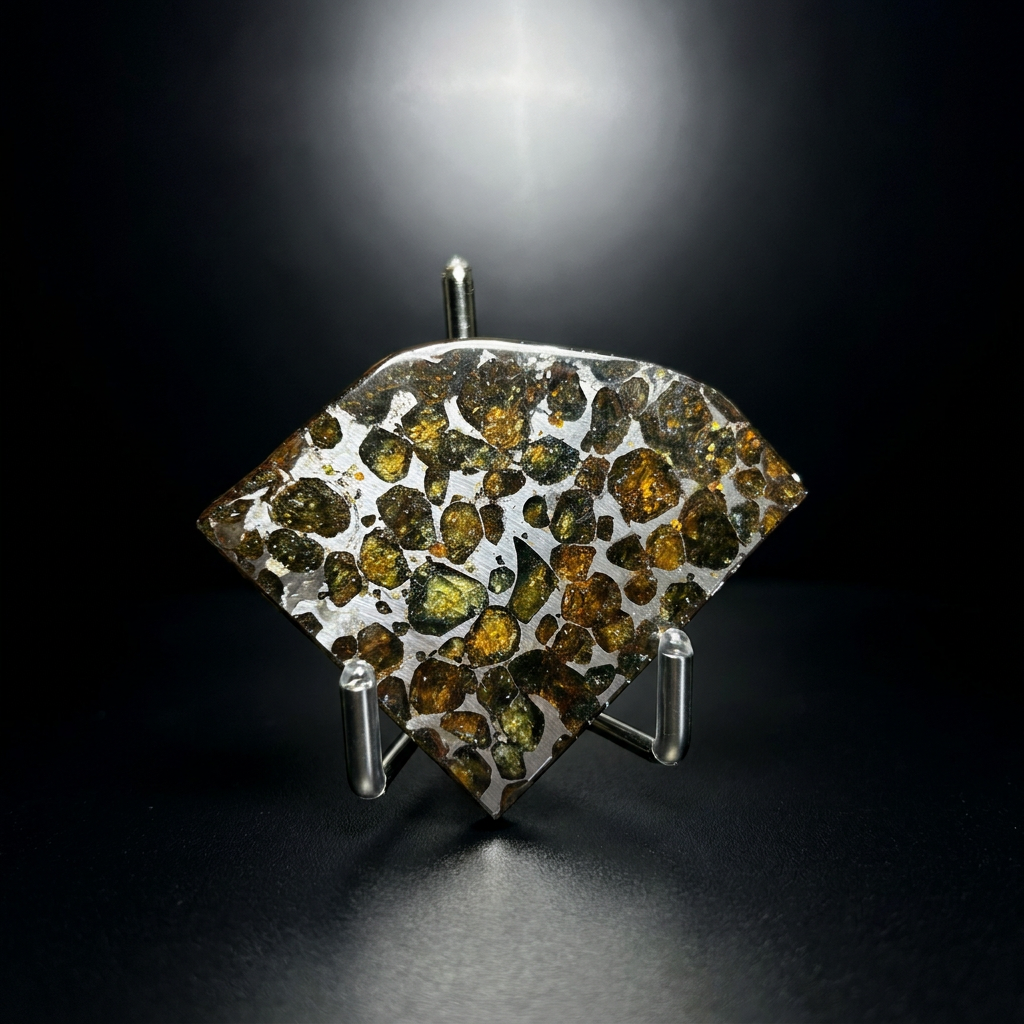 78g Sericho Pallasite Endcut / Meteorite Pendant / Pallasite Slice / Meteorite Specimen