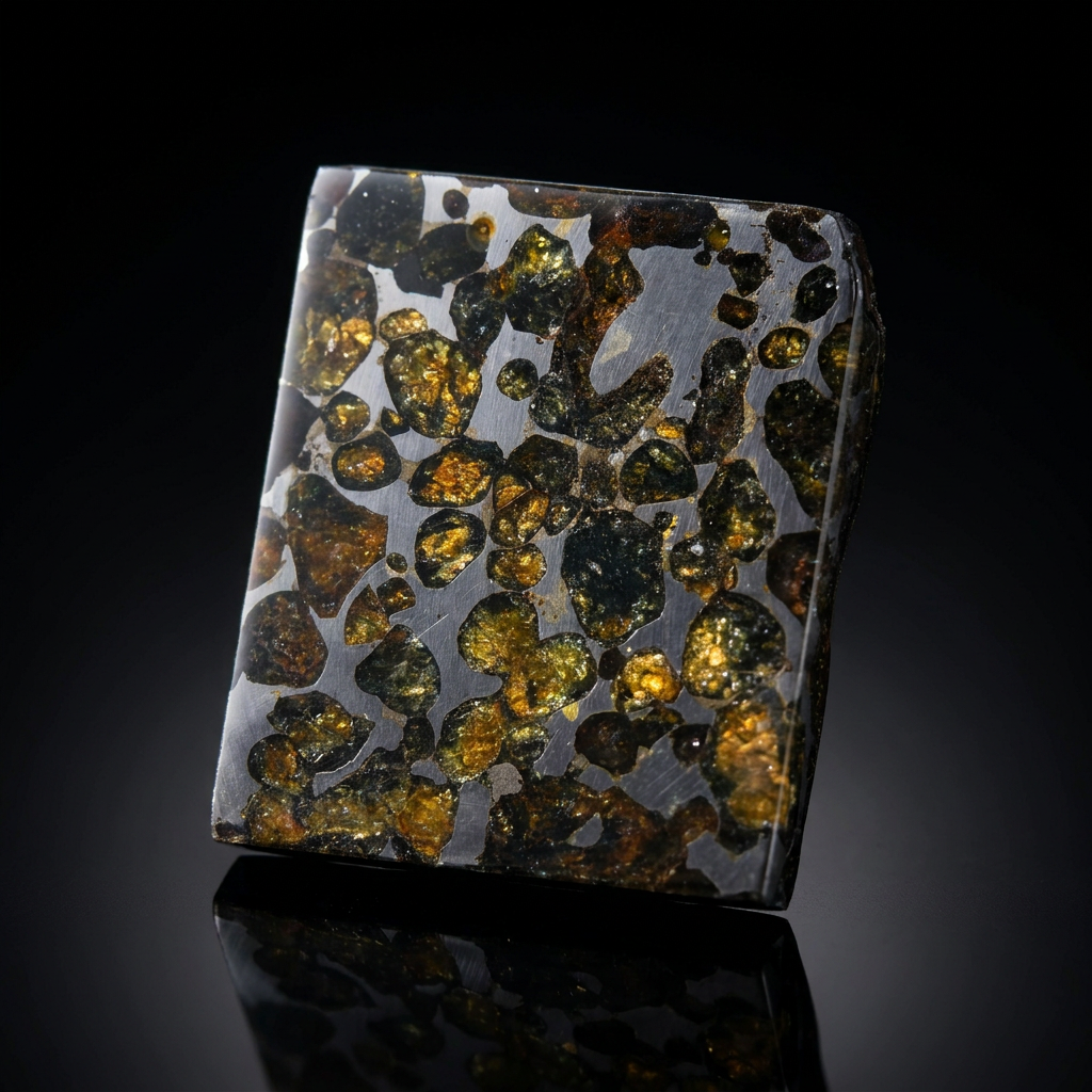 82g Sericho Pallasite Endcut / Meteorite Slice/ Pallasite Pendant / Meteorite Endcut