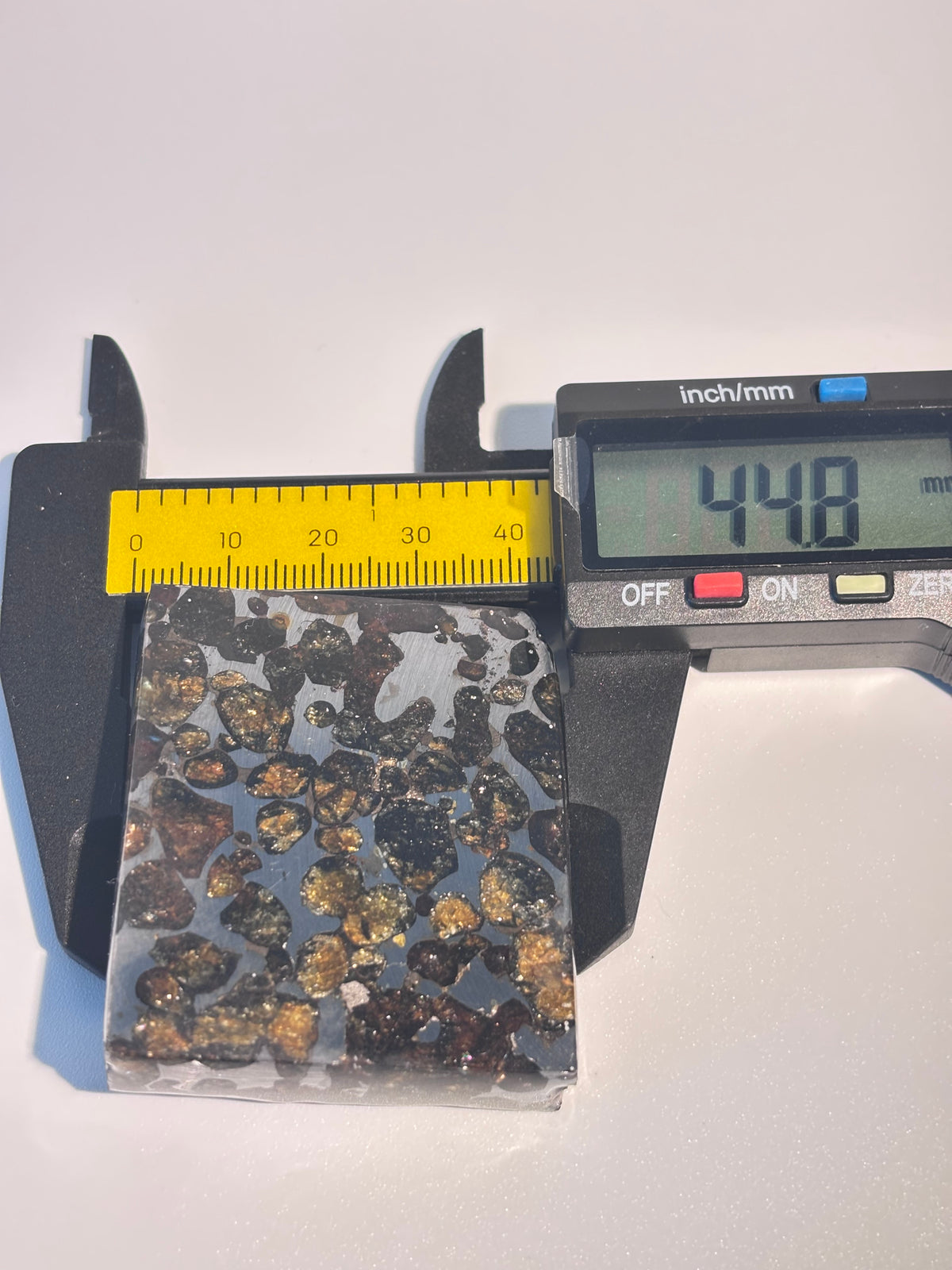 82g Sericho Pallasite Endcut / Meteorite Slice/ Pallasite Pendant / Meteorite Endcut