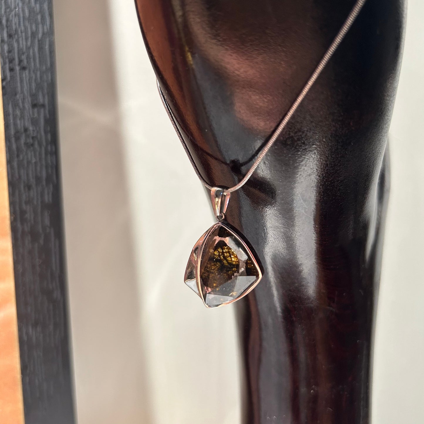 Top Quality Sericho Pallasite Meteorite Necklace, Unique Valentine's Day Gift for Her, Eyes Of Heart Space Jewelry, Real Meteorite Pendant