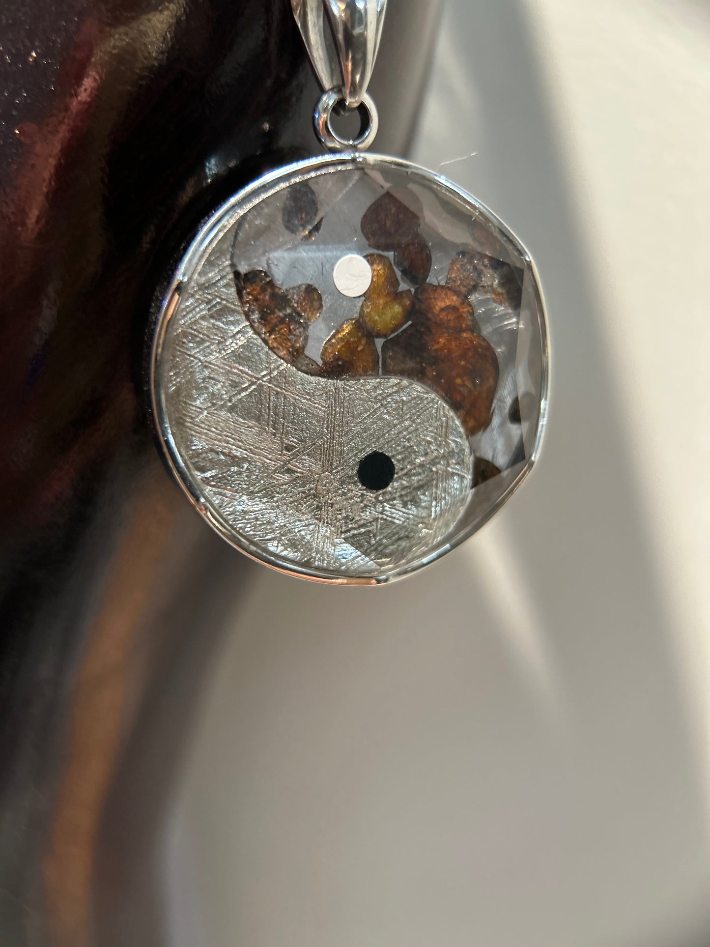 Asian Tai Chi Sericho Pallasite Combine Western Monuionalusta Pendannt/Meteorite Pendant/Pallasite Pendant/Pallasite/Meteorite Accessories/
