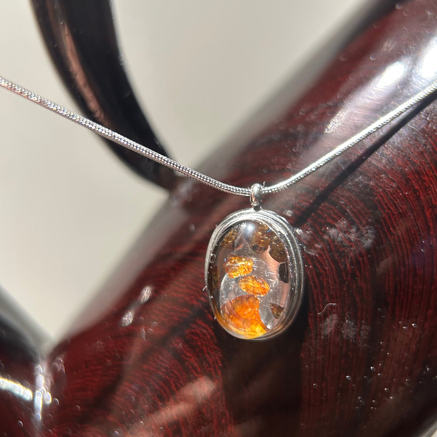 Top Quality Sericho Pallasite Meteorite Necklace, Unique Valentine's Day Gift for Her, Teardrop Space Jewelry, Real Meteorite Oval Pendant