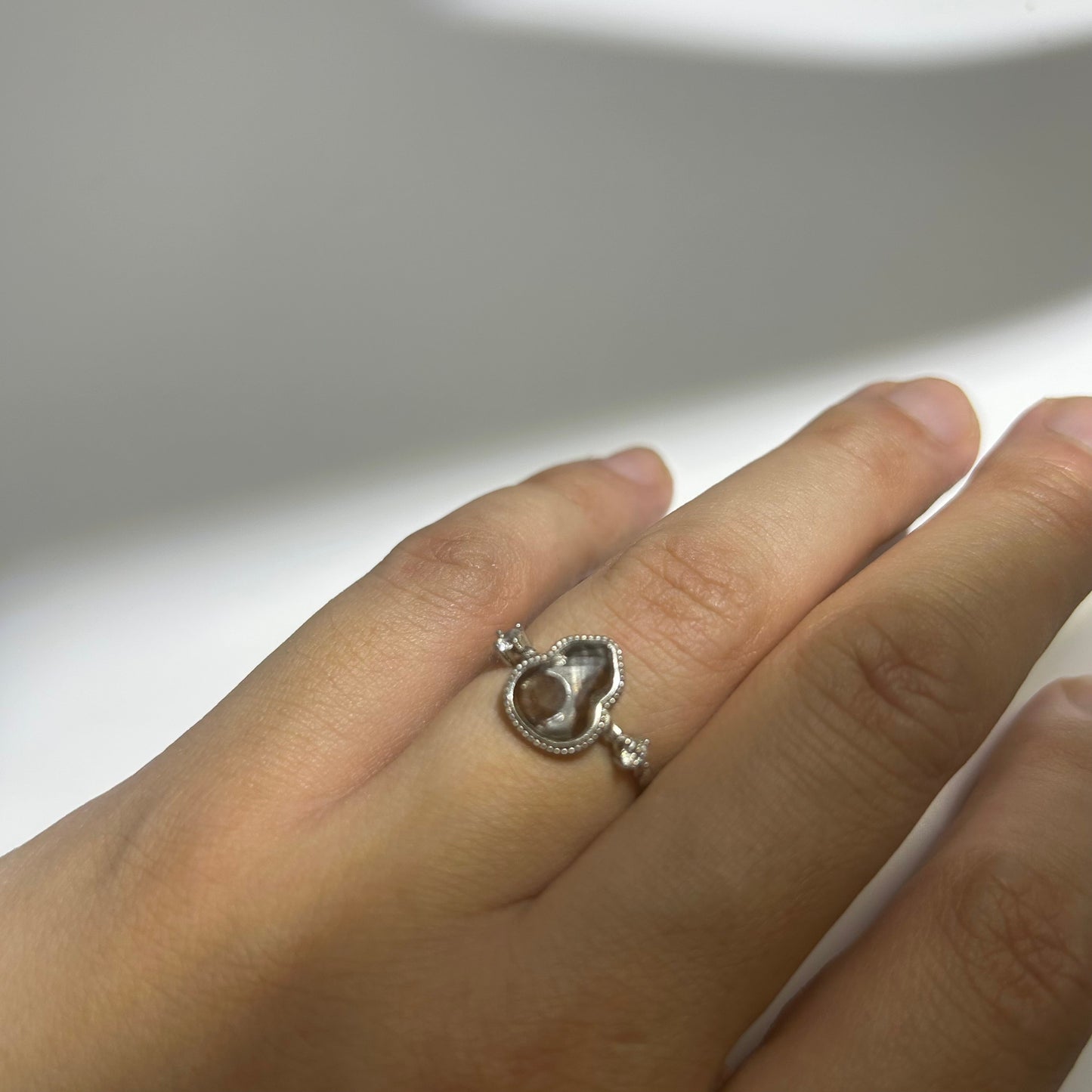 Libyan Desert Glass Ring, Pyramid Tetrahedron Statement Ring, Meteorite Impact Glass, Champagne Tektite, 925 Silver Gold Tone, Adjustable