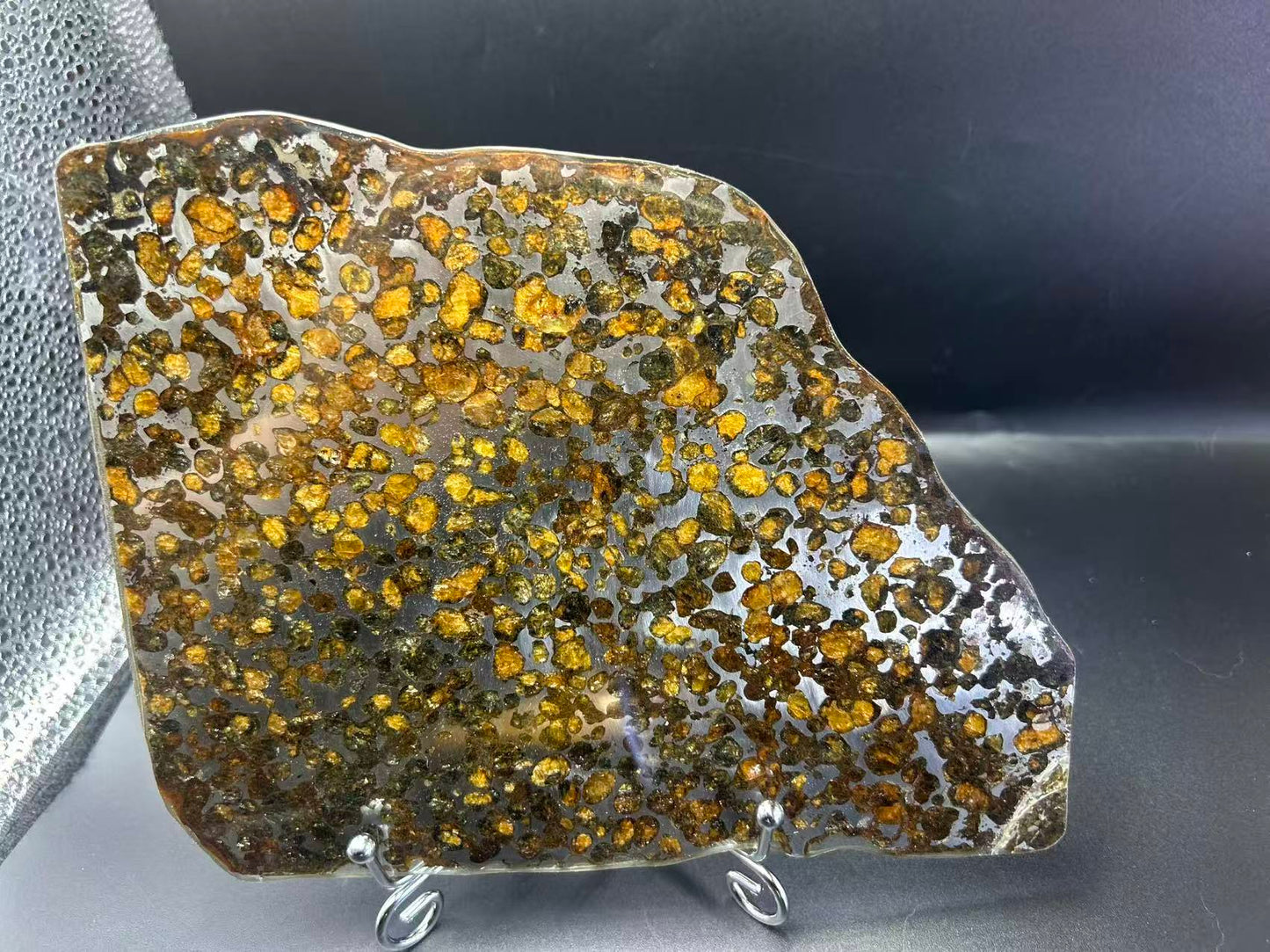 High  Olive Sericho Pallasite/Meteorite Pendant/Pallasite Pendant/Pallasite/Meteorite Slice 320grams (Copy)