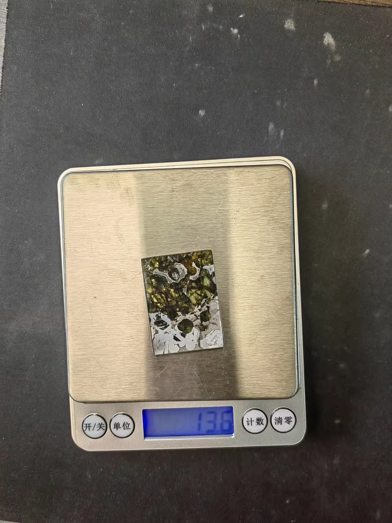 High Olive Seymchan Pallasite/Meteorite Pendant/30*40mm Seymchan Pallasite Pendant/Pallasite/Meteorite Accessories 14grams (Copy)